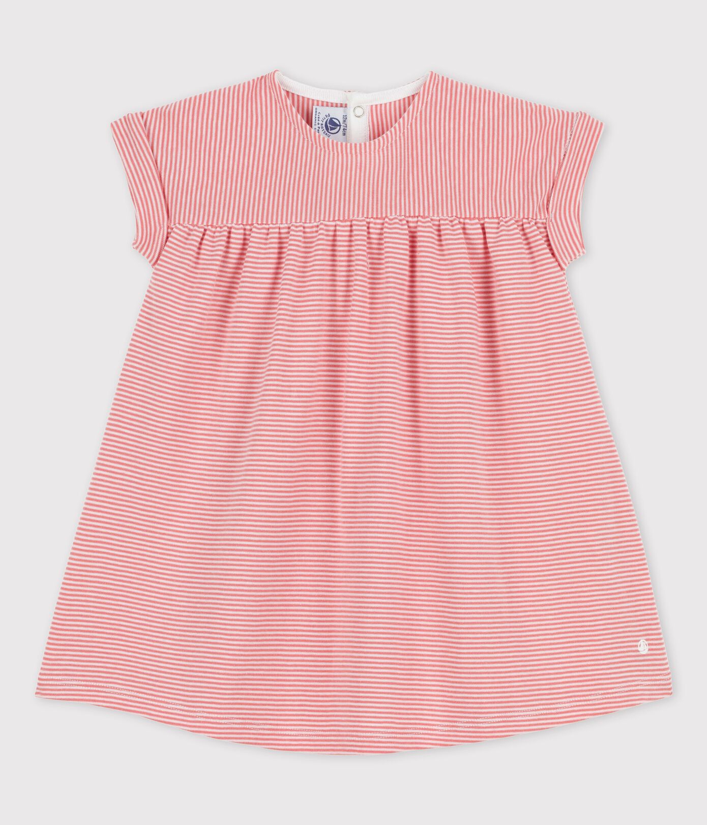 Robe manches courtes en coton bio bébé