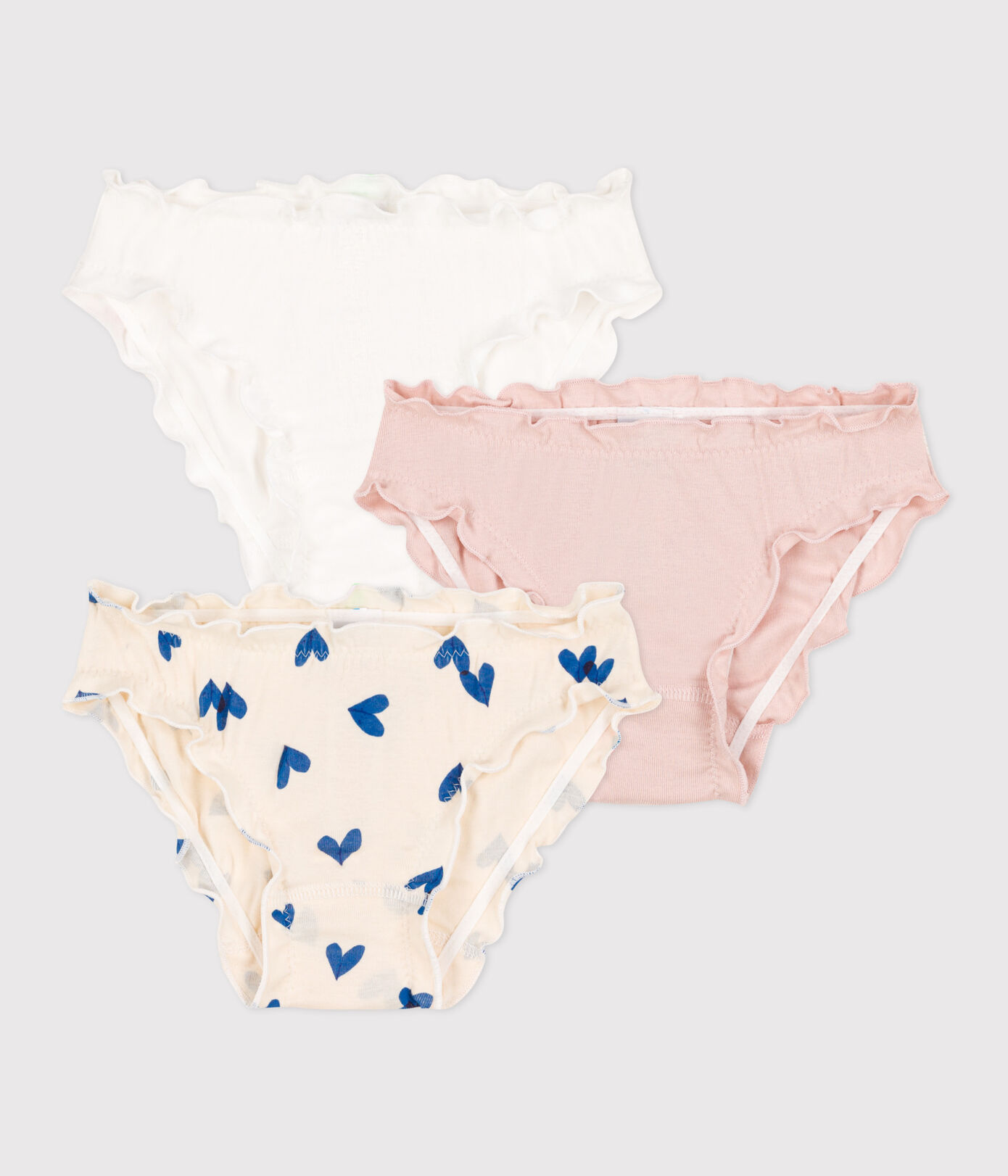 Lot de 3 culottes cur en coton petite fille