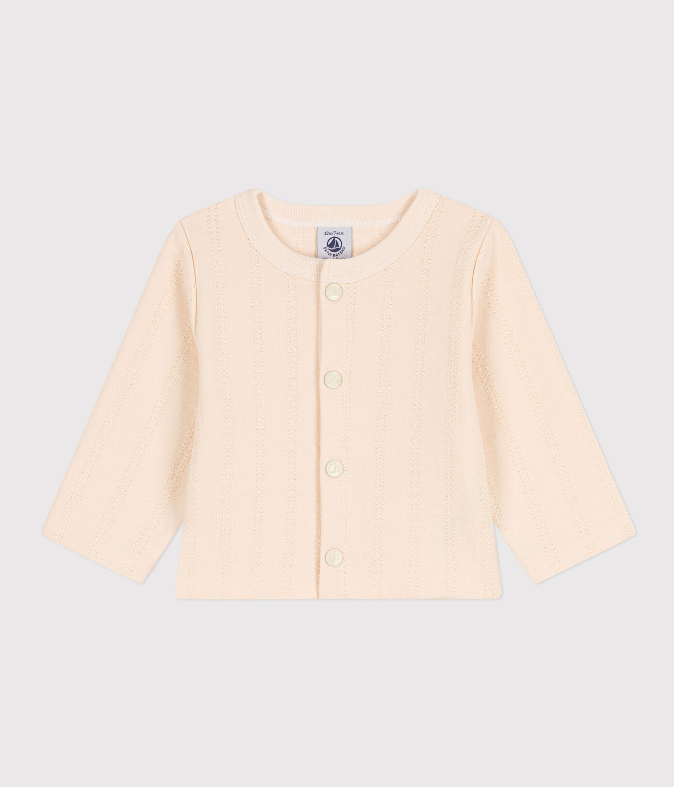 Cardigan bébé en jersey point fantaisie