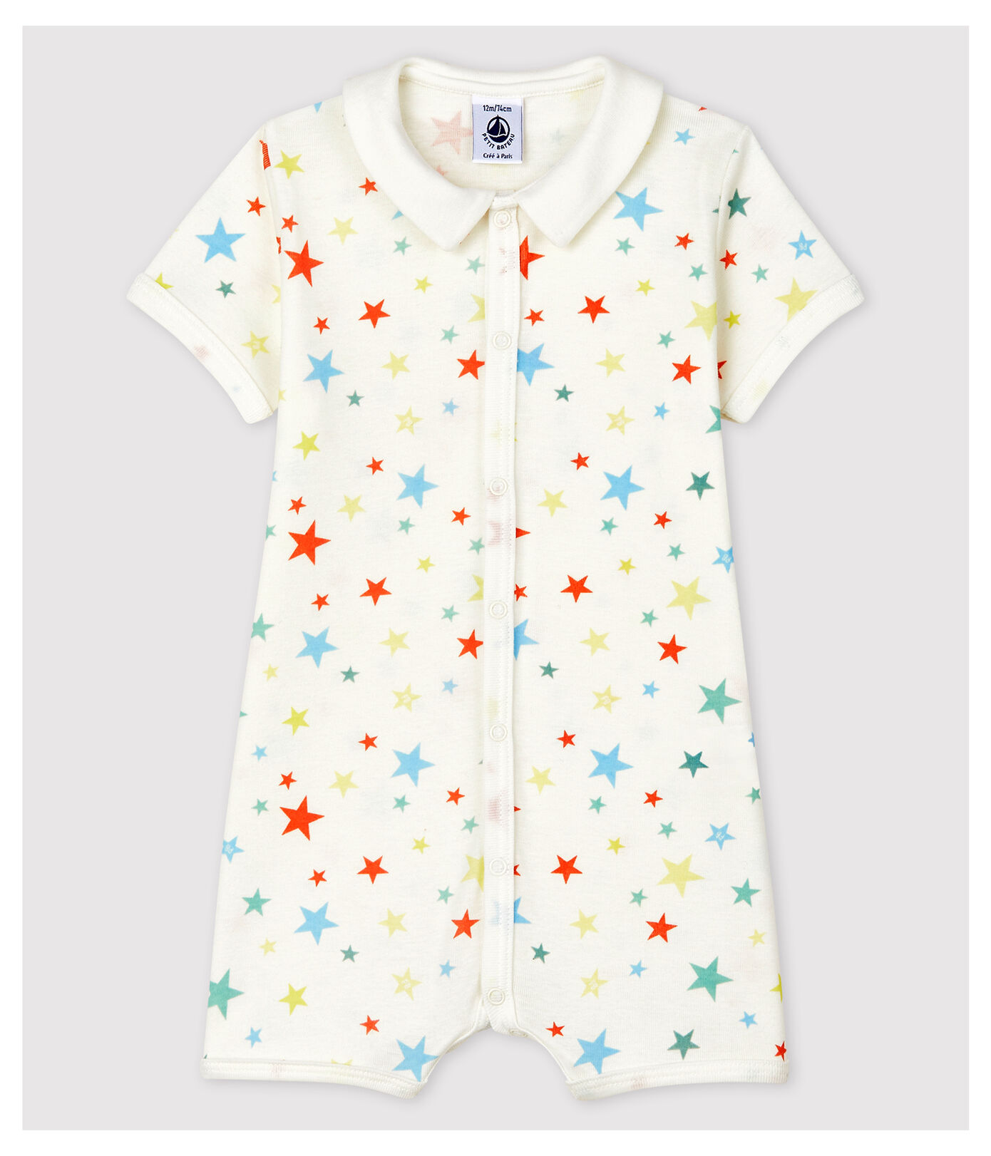 Combicourt à étoiles multicolores en coton biologique