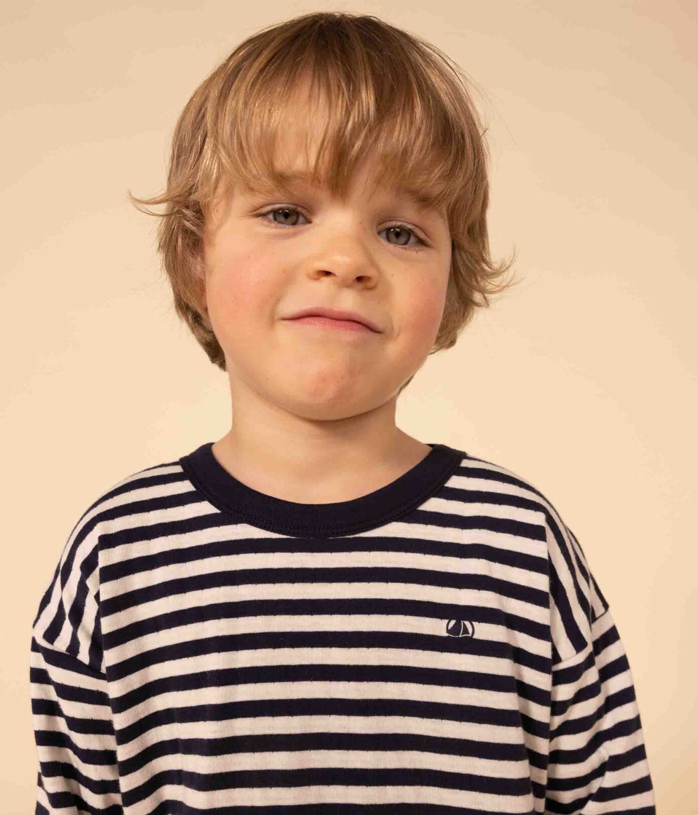 Tee-shirt manches longues en tubique enfant garon
