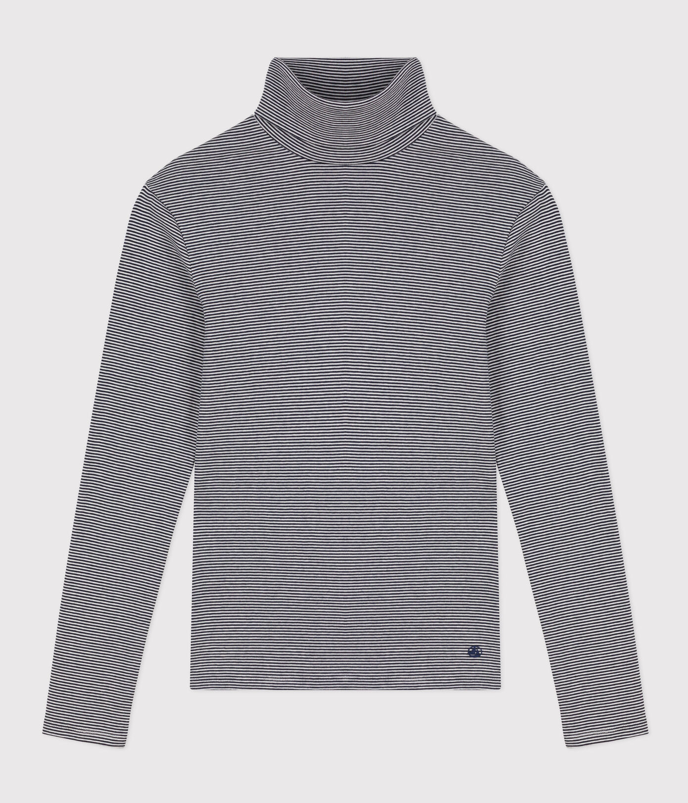 Tee-shirt col roulé L'ICONIQUE en coton Femme