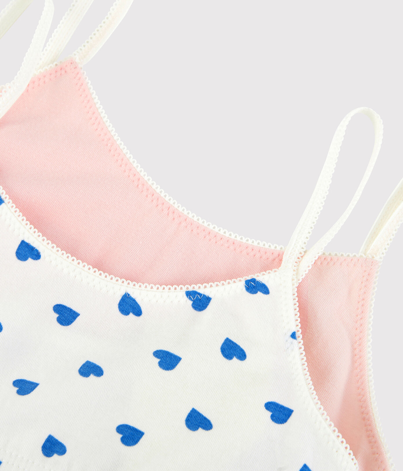 Lot de 2 brassières curs fille en coton et élasthanne