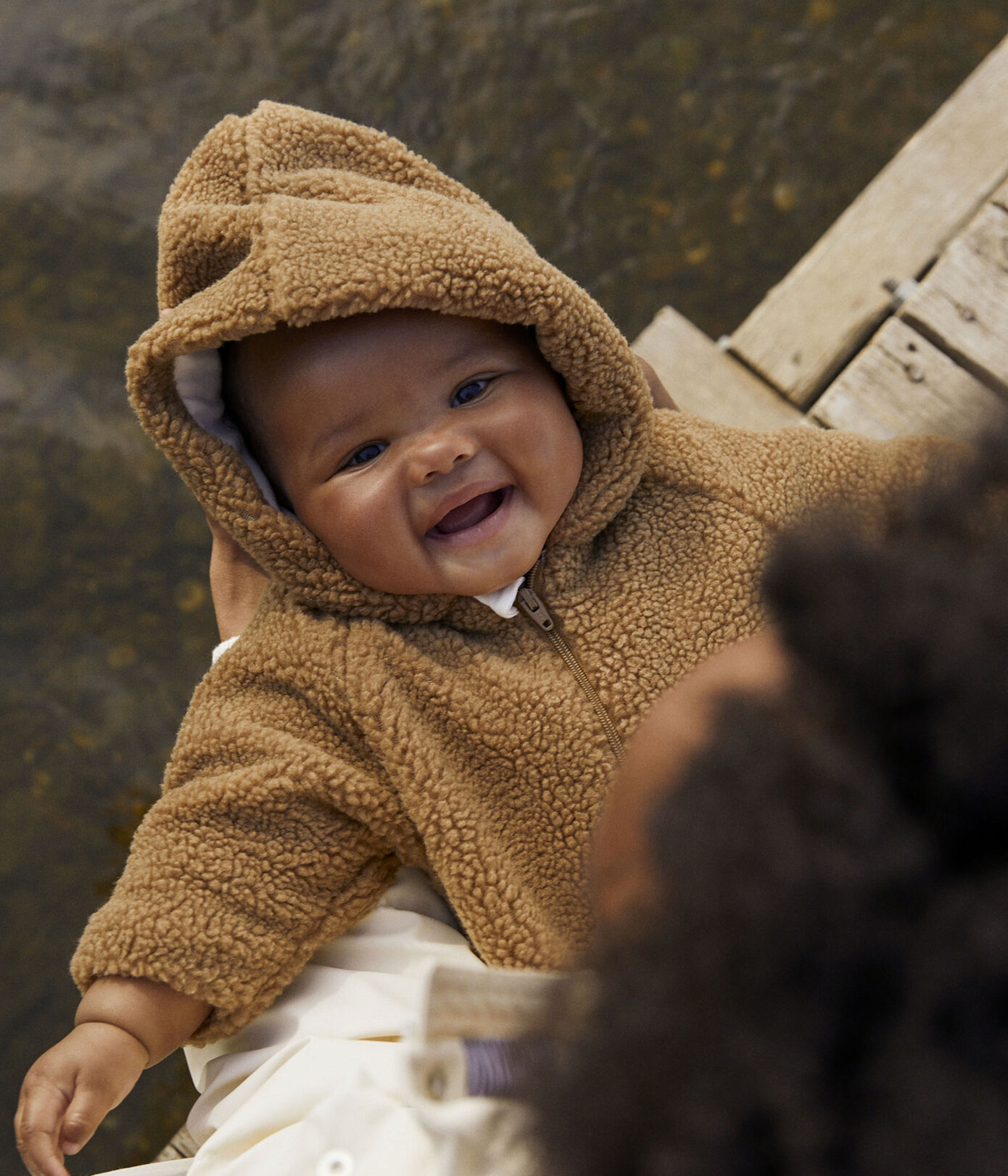 Combipilote à capuche bébé en sherpa