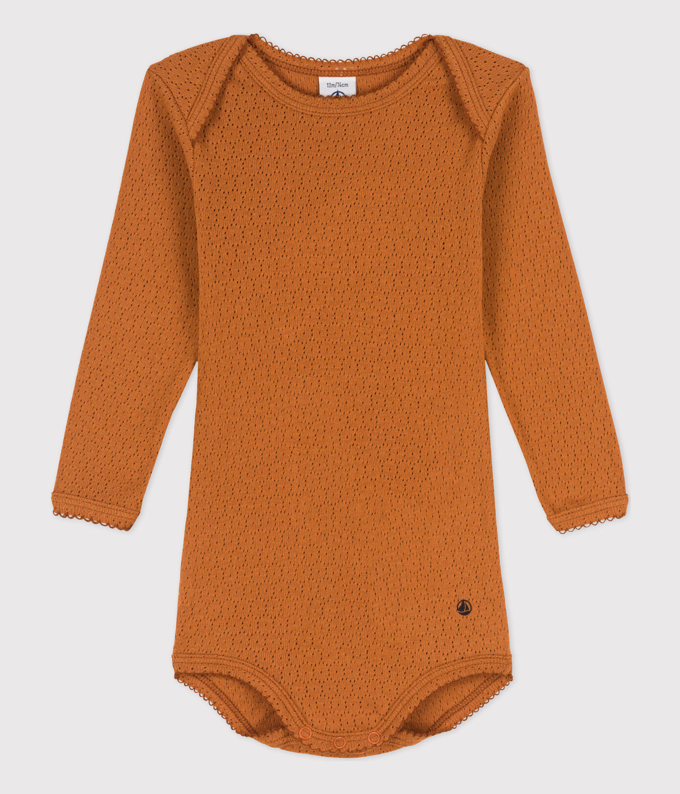 Body manches longues bébé en maille ajourée