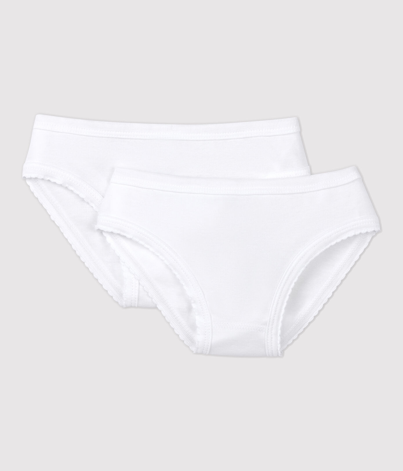 Lot de 2 culottes blanches petite fille