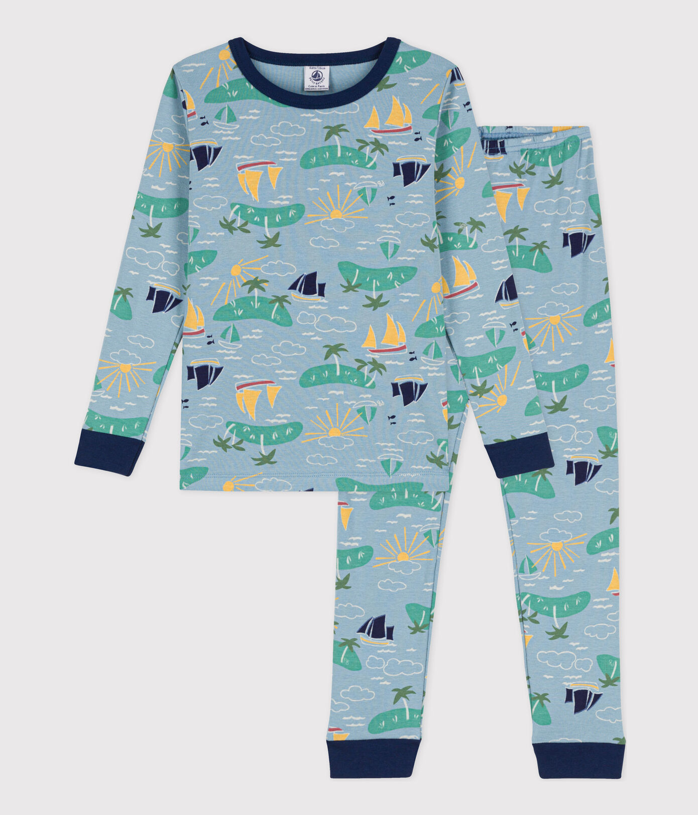 Pyjama ajusté explorateur en coton petite fille/petit garon