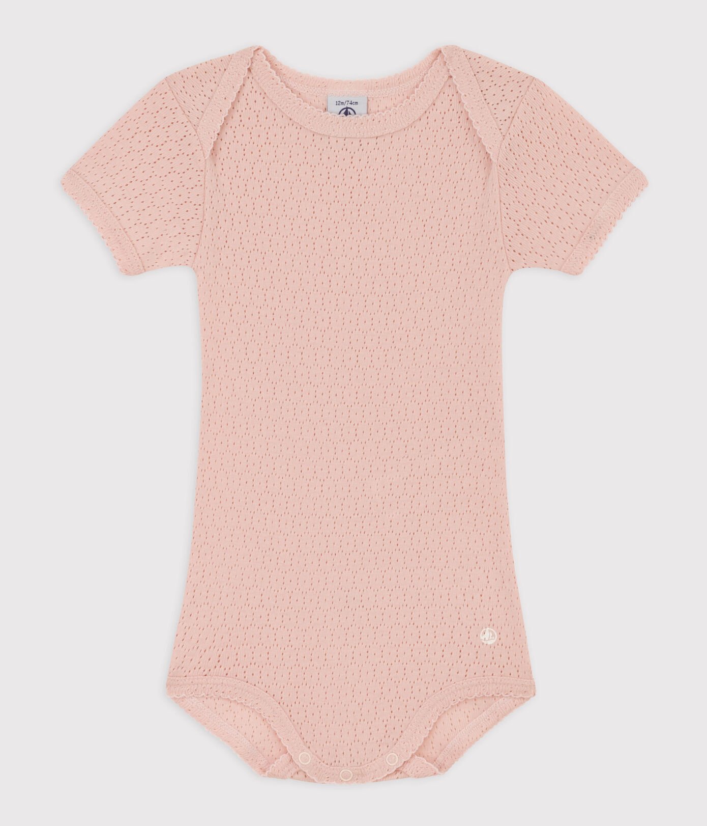 Body manches courtes bébé en maille ajourée