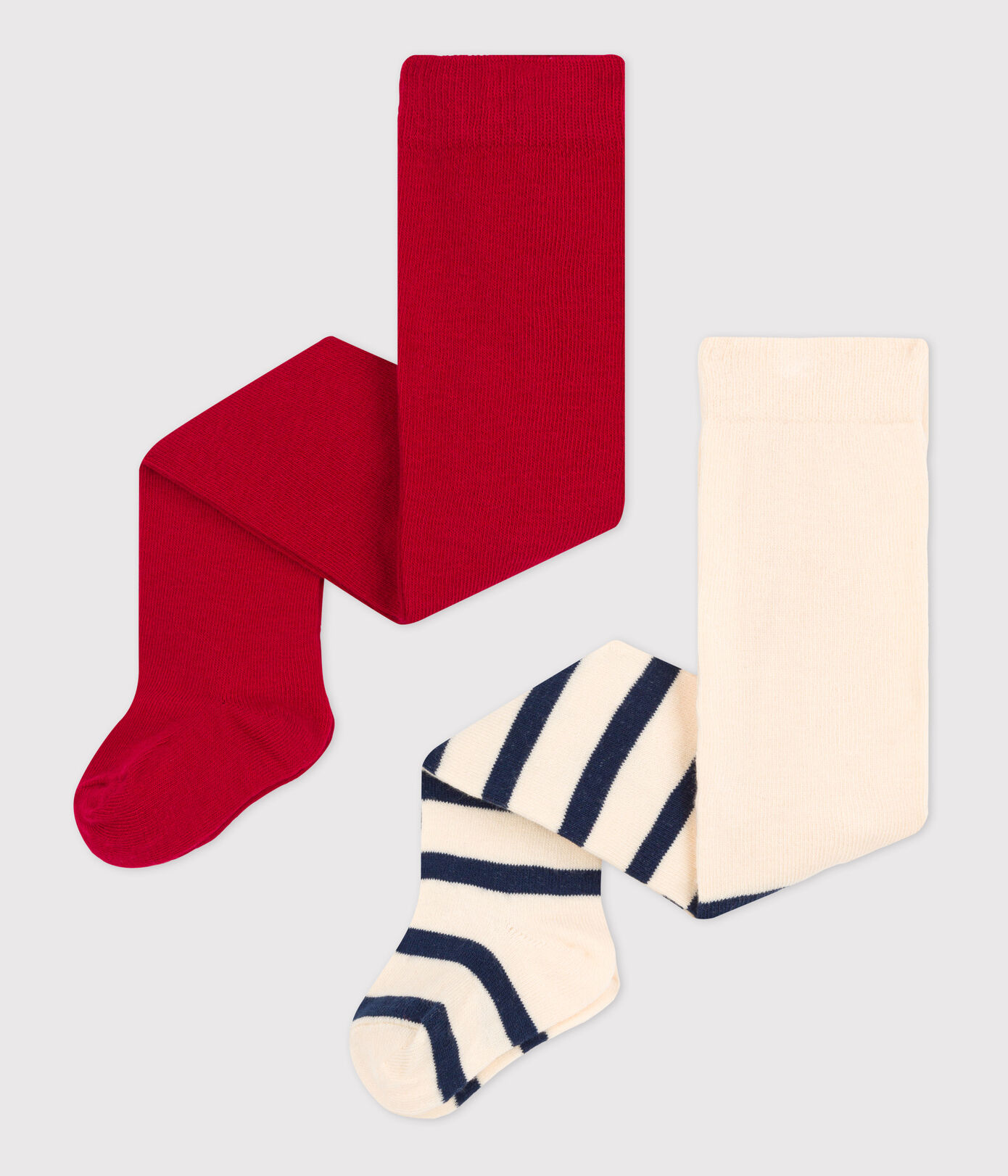 Lot de 2 paires de collants bébé en jersey