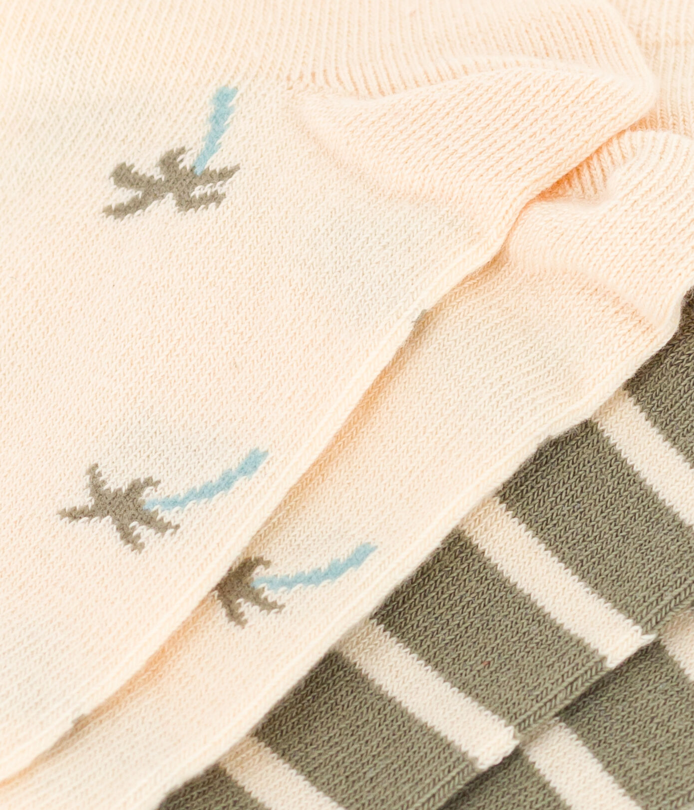 Lot de 2 paires de chaussettes palmiers en jersey de coton enfants