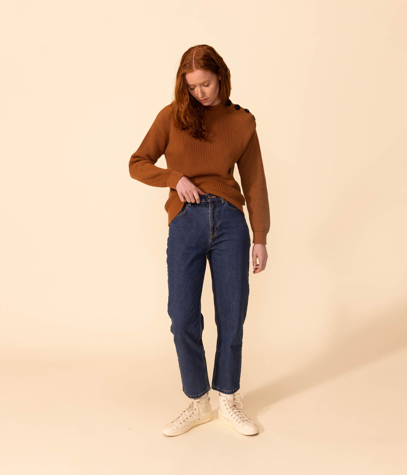 Pull en cte anglaise en coton Femme