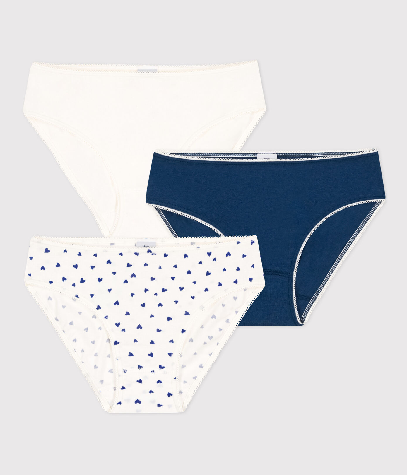 Lot de 3 culottes cur en coton et élasthanne fille
