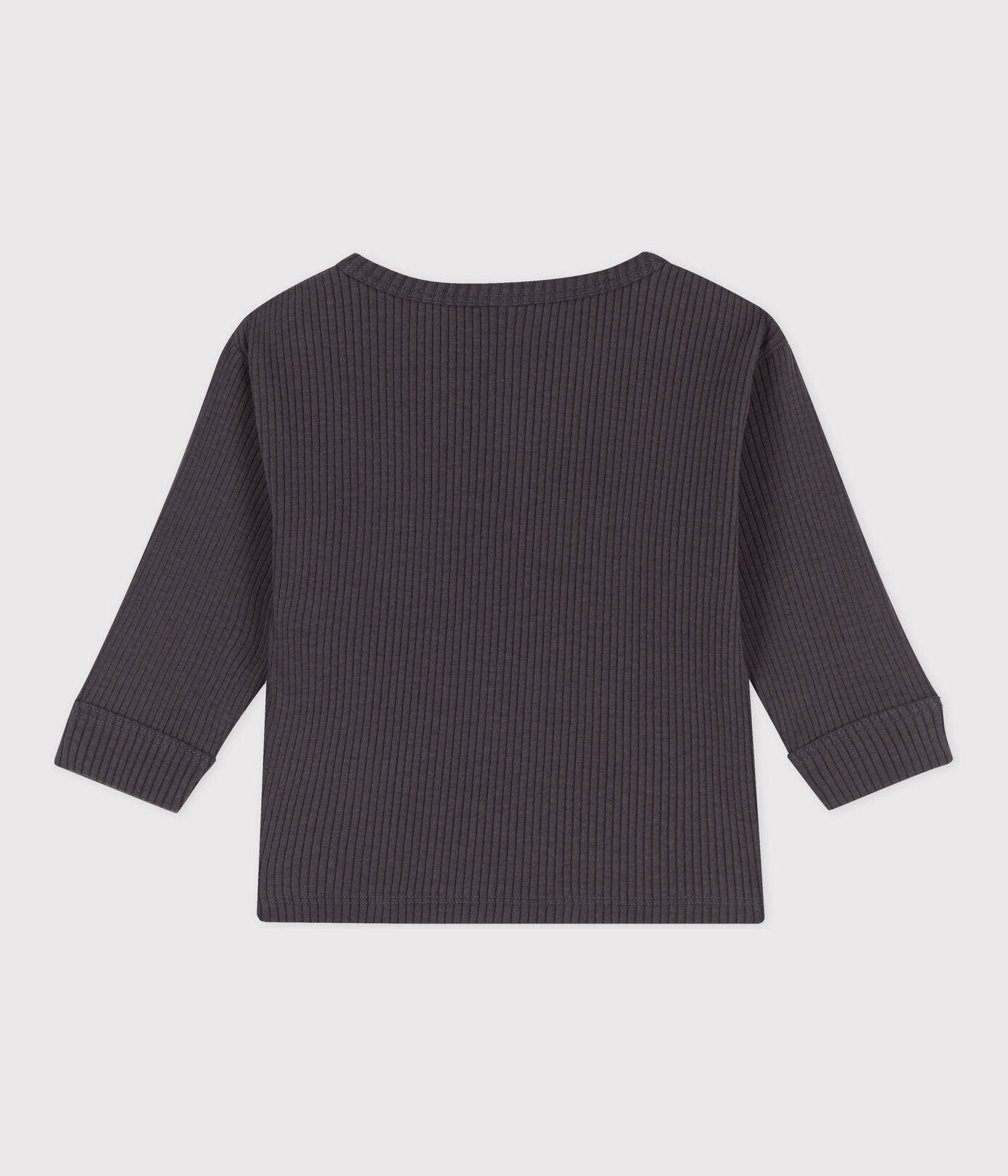 Tee-shirt manches longues bébé en maille ctelée