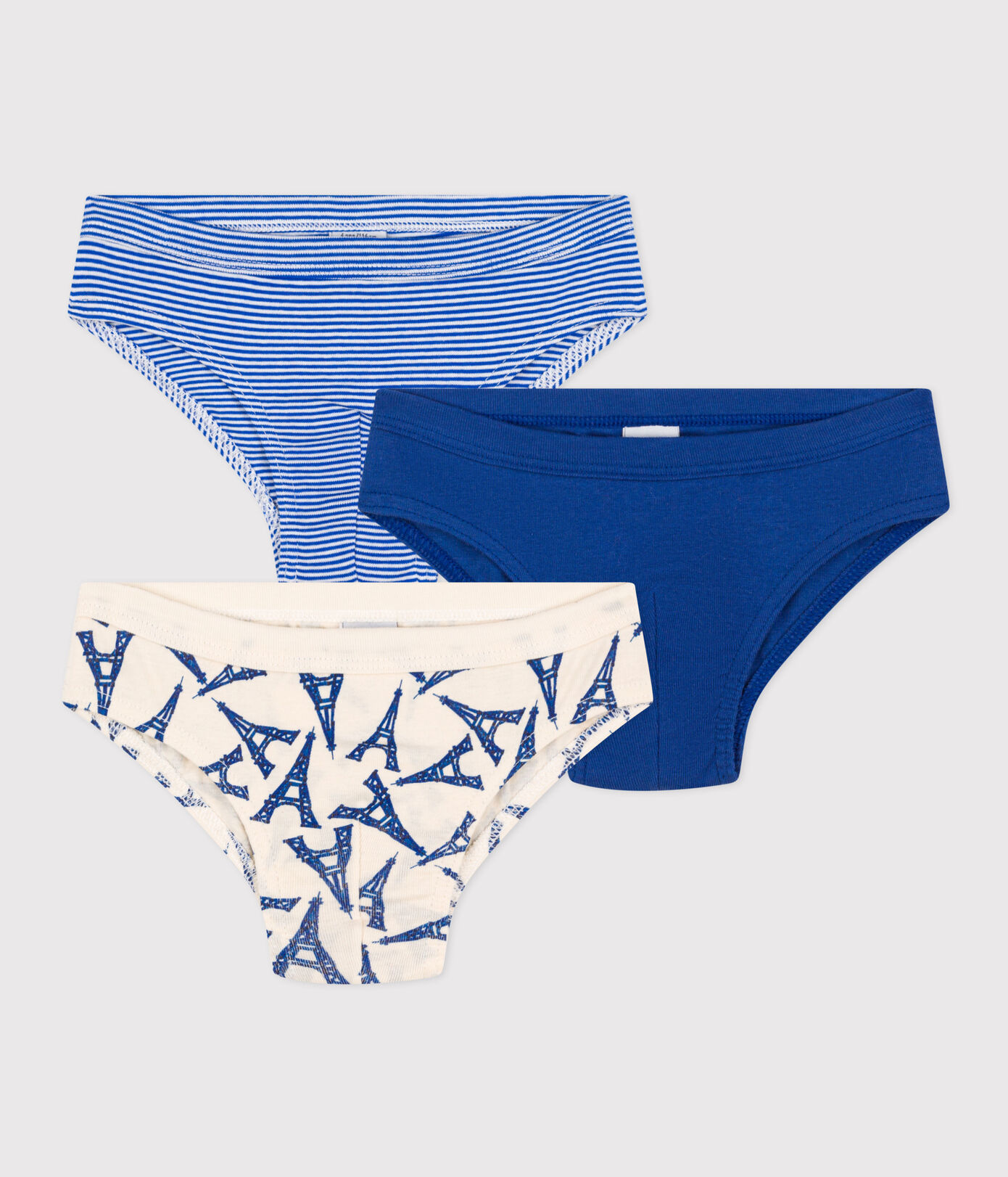 Lot de 3 slips Paris en coton petit garon