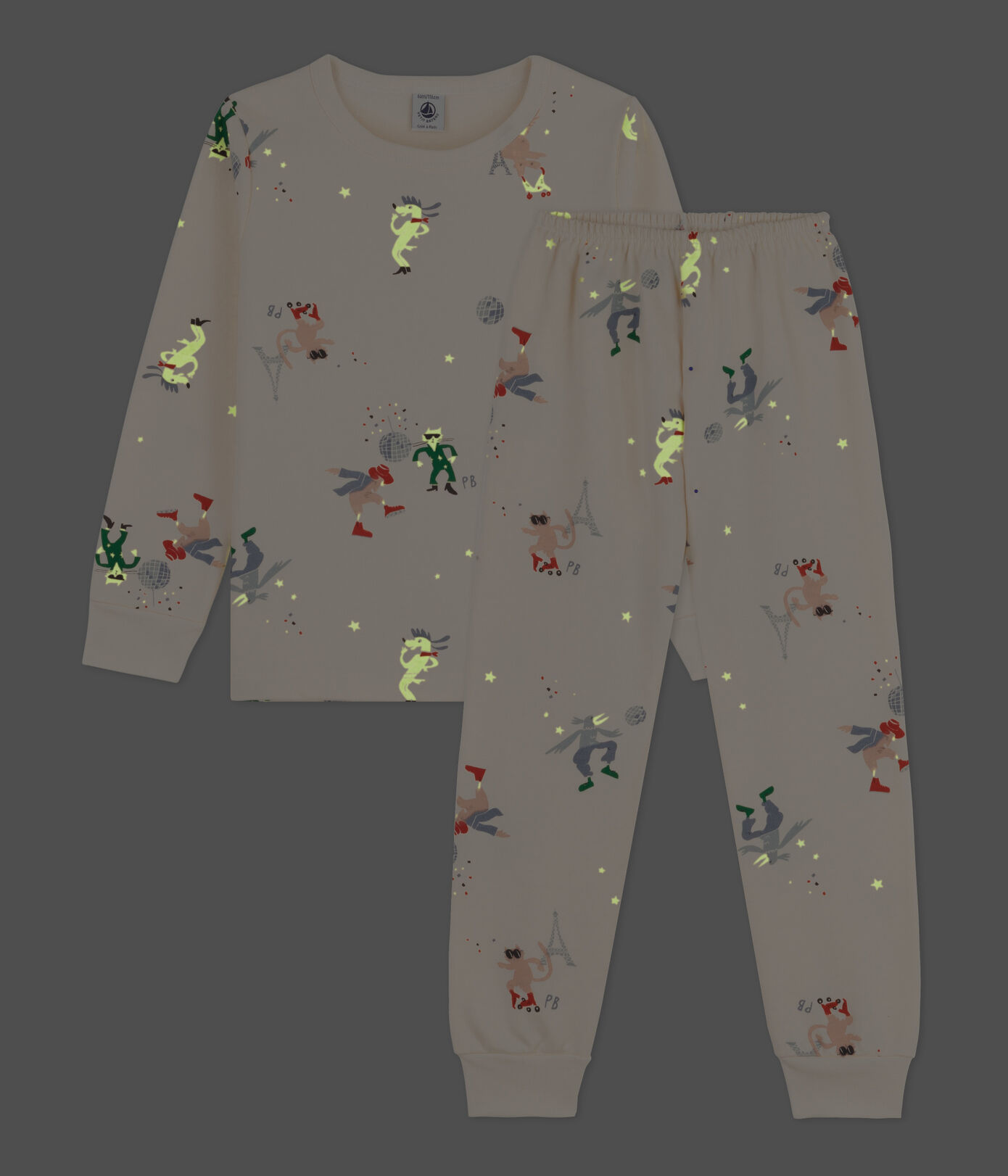 Pyjama phosphorescent petite fille/petit garon en molleton