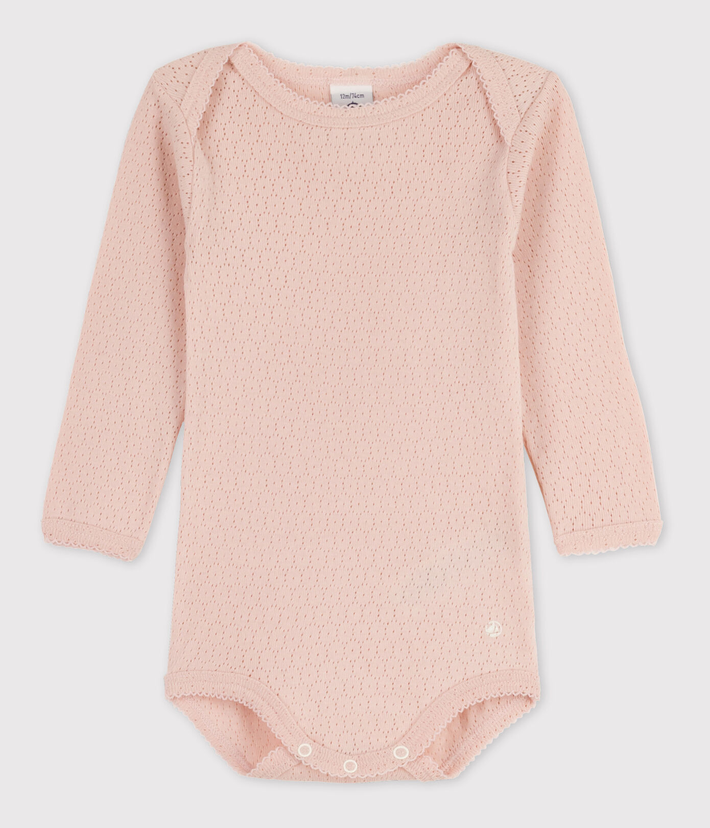 Body manches longues bébé en maille ajourée