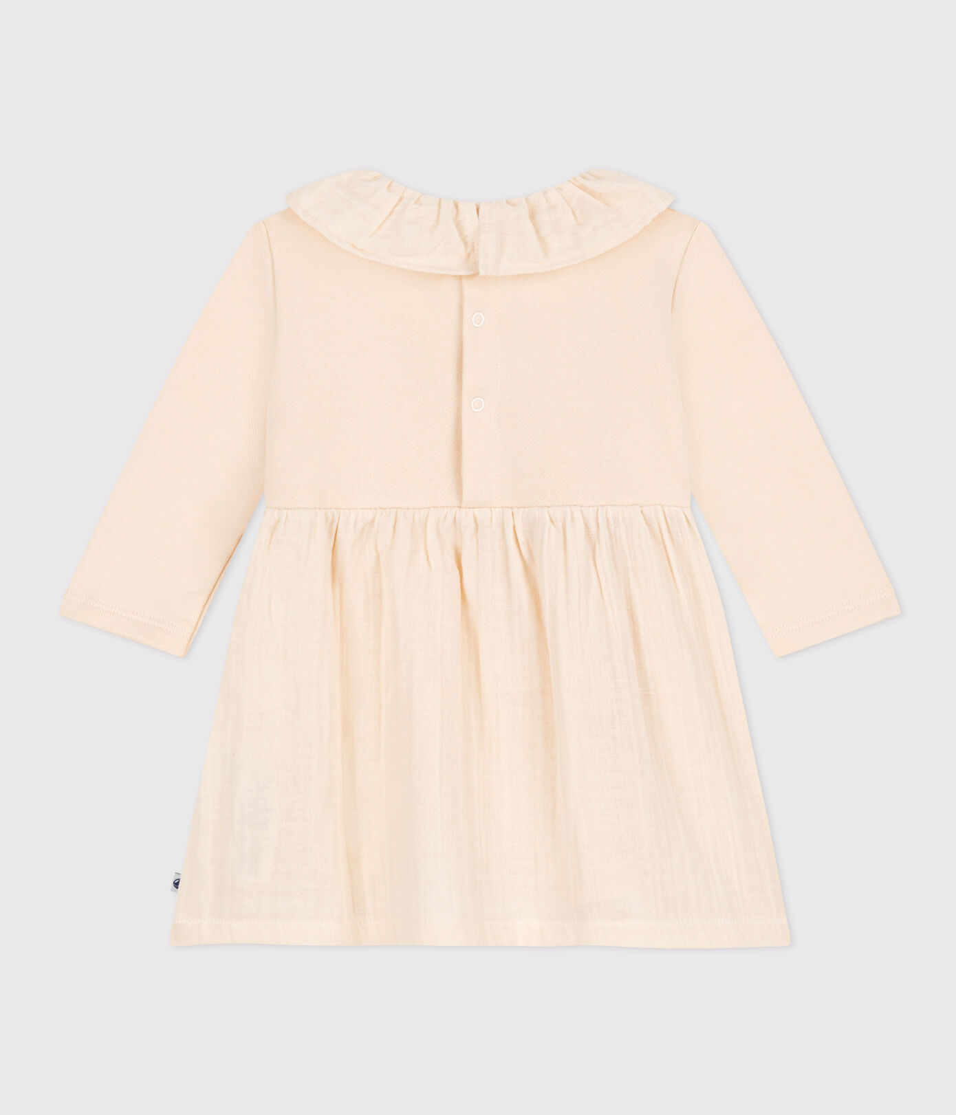 Robe manches longues bimatière bébé