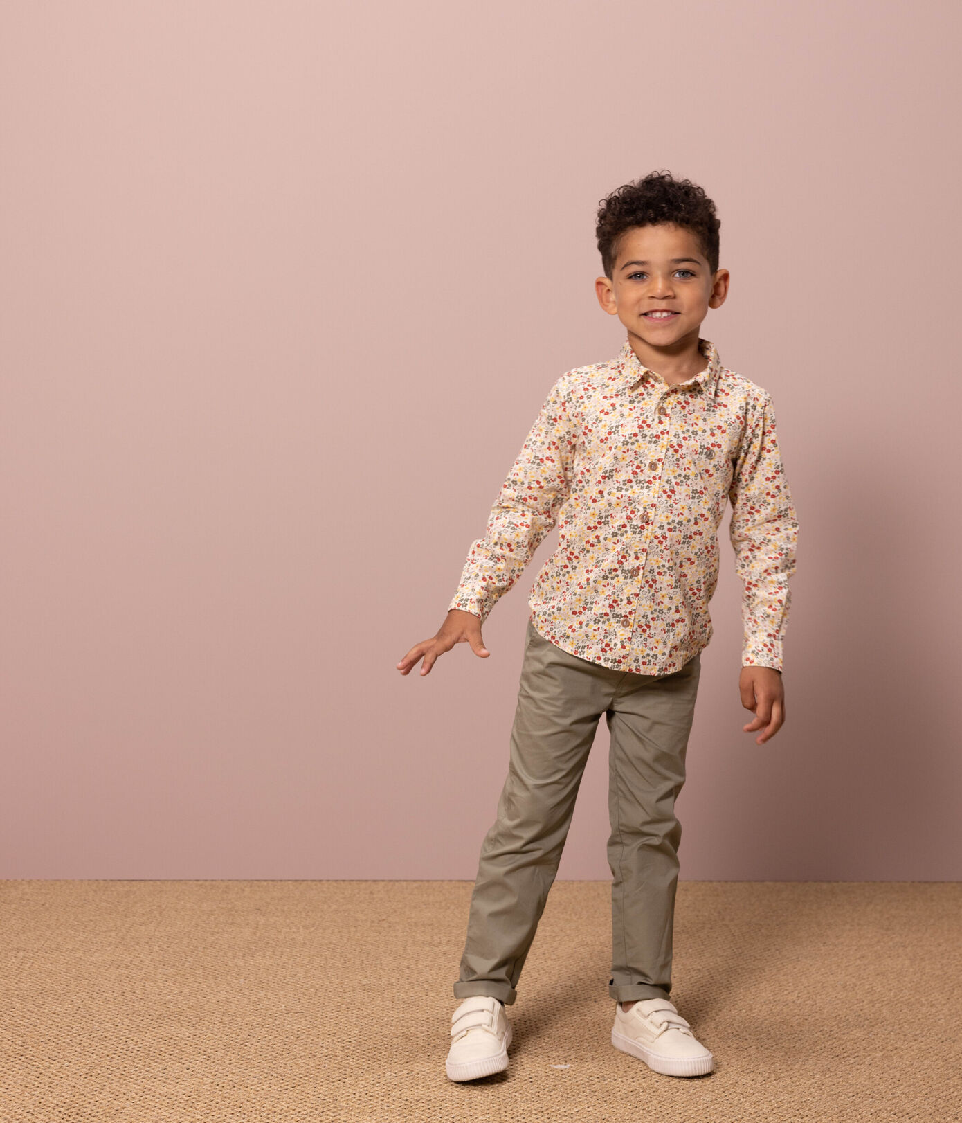 Chemise imprimée en popeline enfant garon