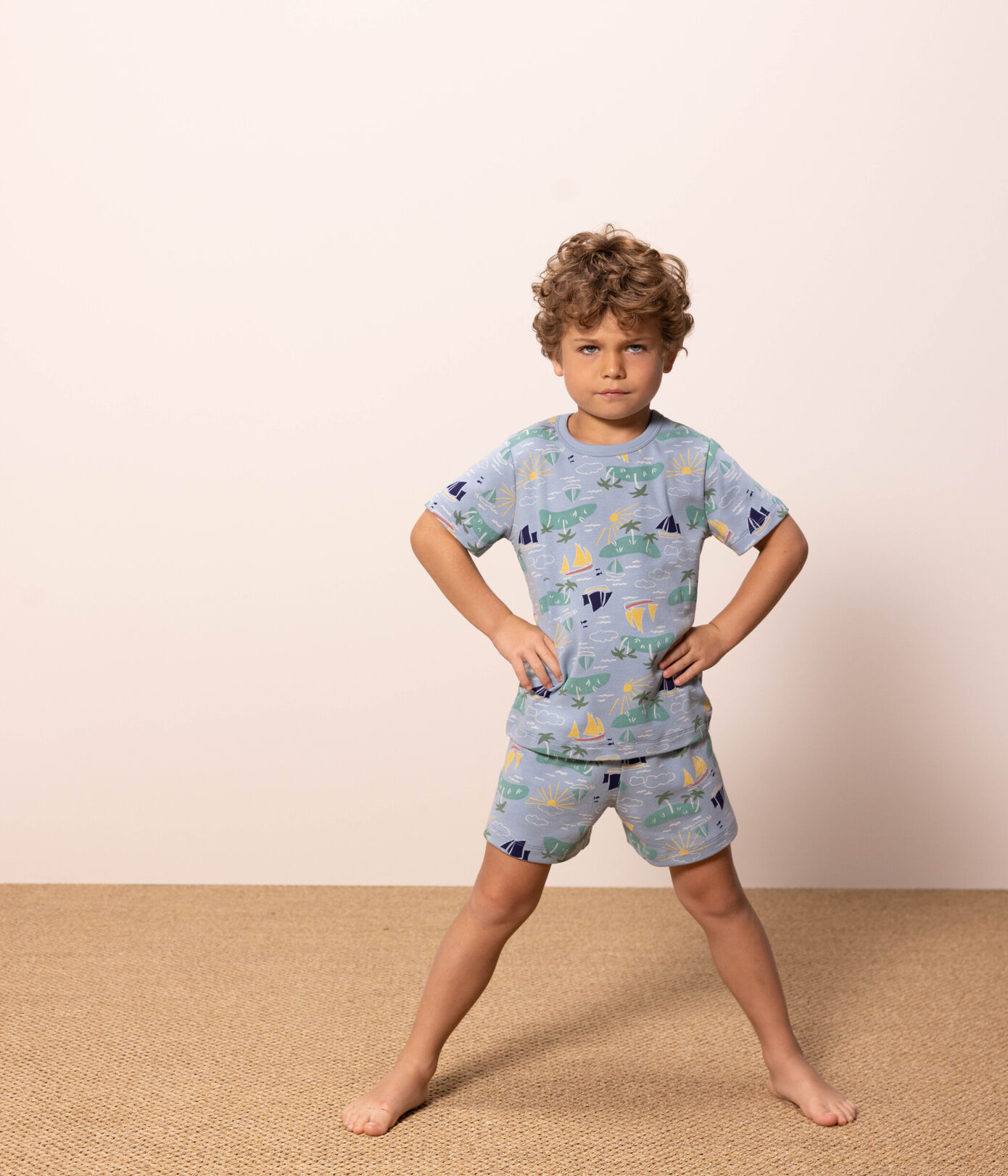 Pyjacourt explorateur en coton petite fille/petit garon