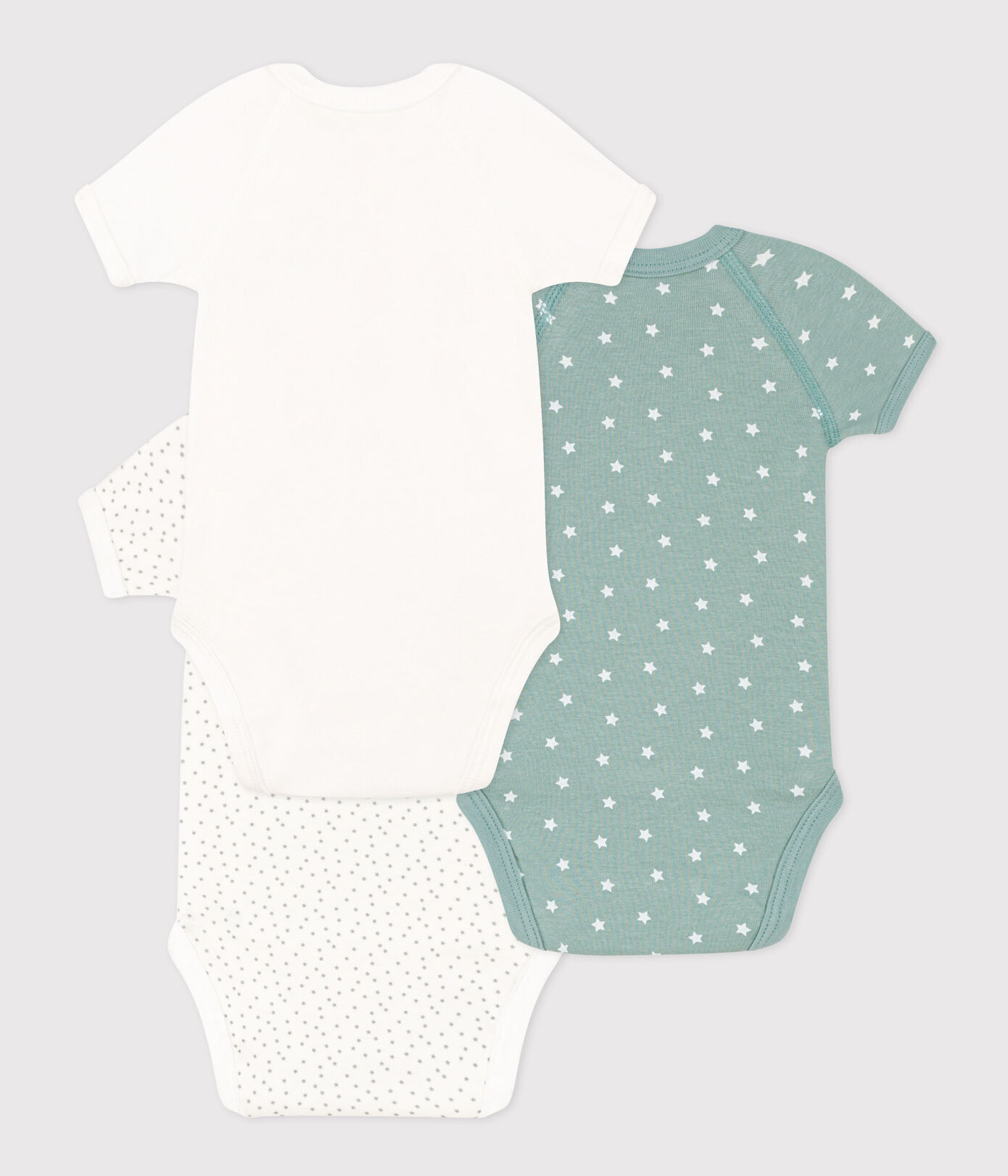 LOT DE 3 BODIES MANCHES COURTES BB EN COTON