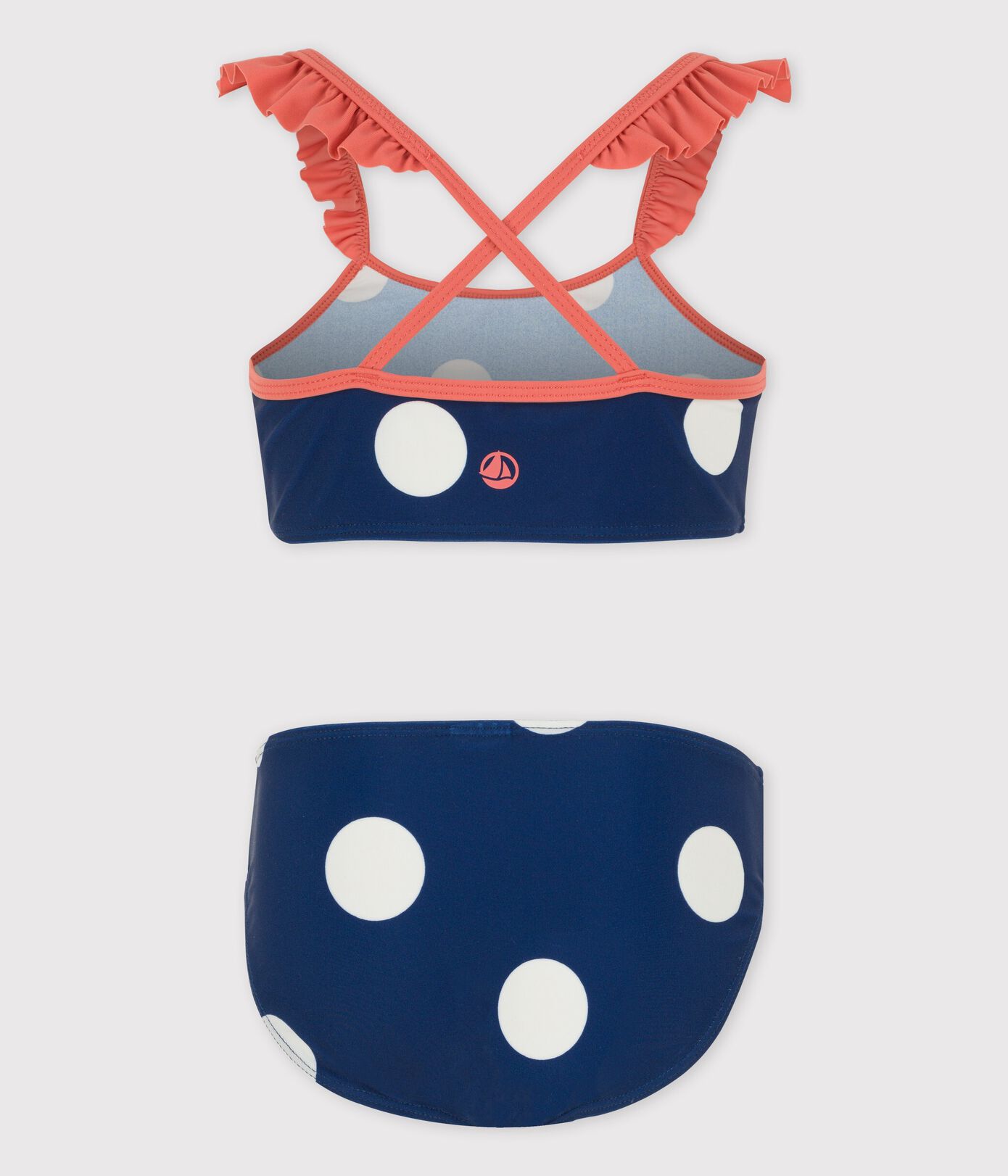 Maillot de bain 2 pièces à pois enfant fille