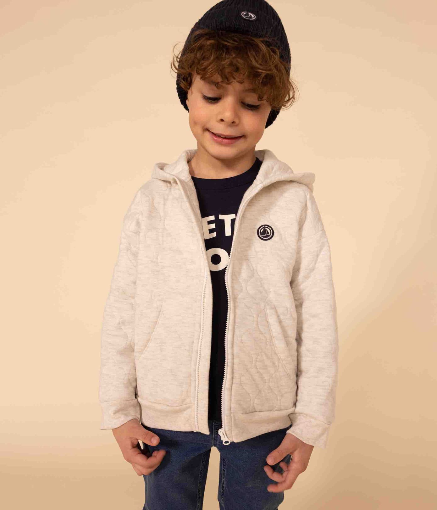 Sweatshirt zippé à capuche en tubique matelassé enfant fille / garon