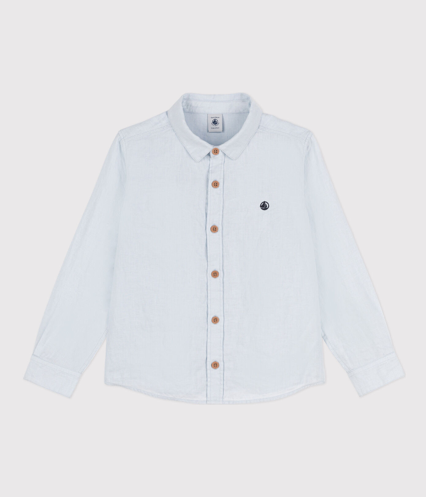 Chemise à manches longues en lin enfant garon