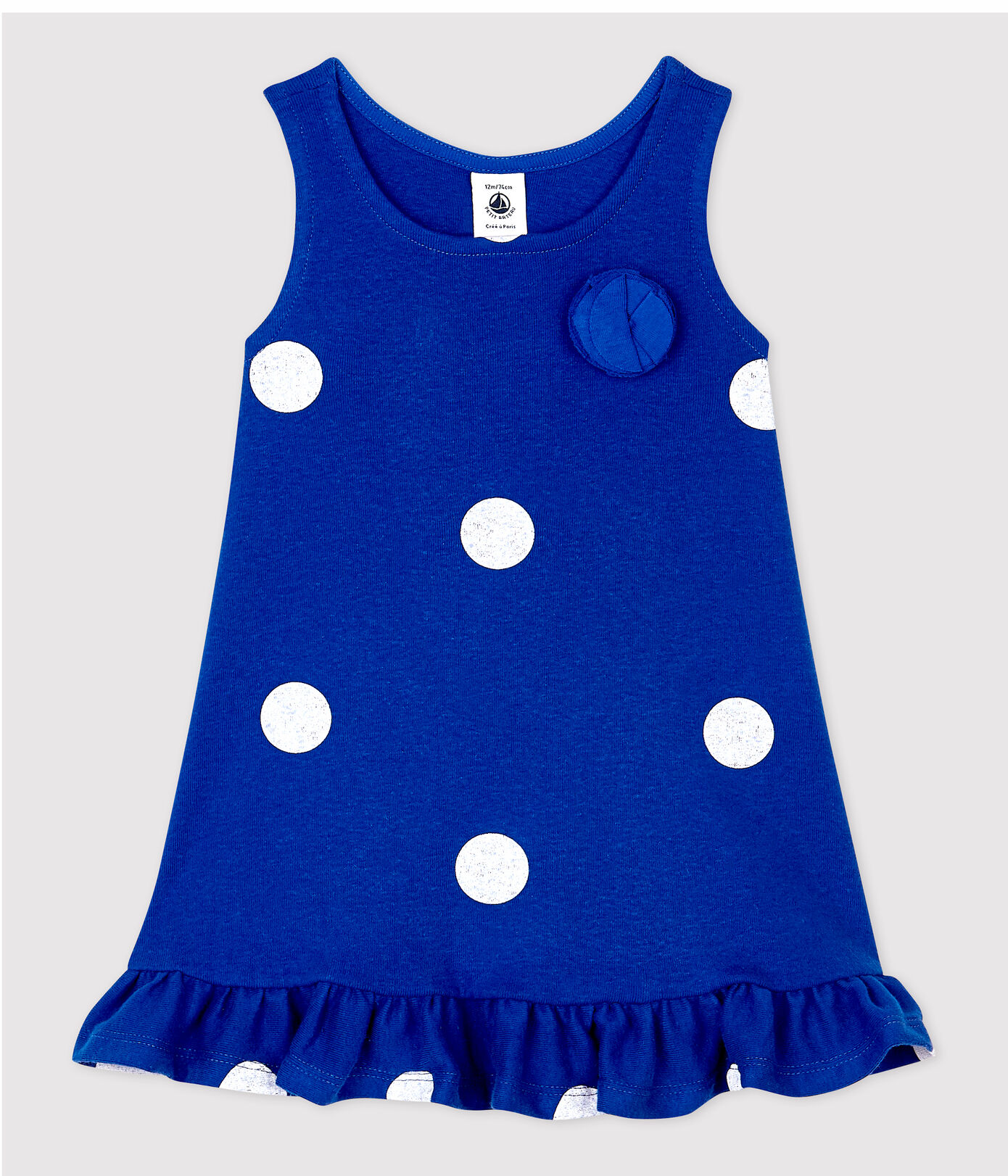 Robe sans manches en lin bébé fillle