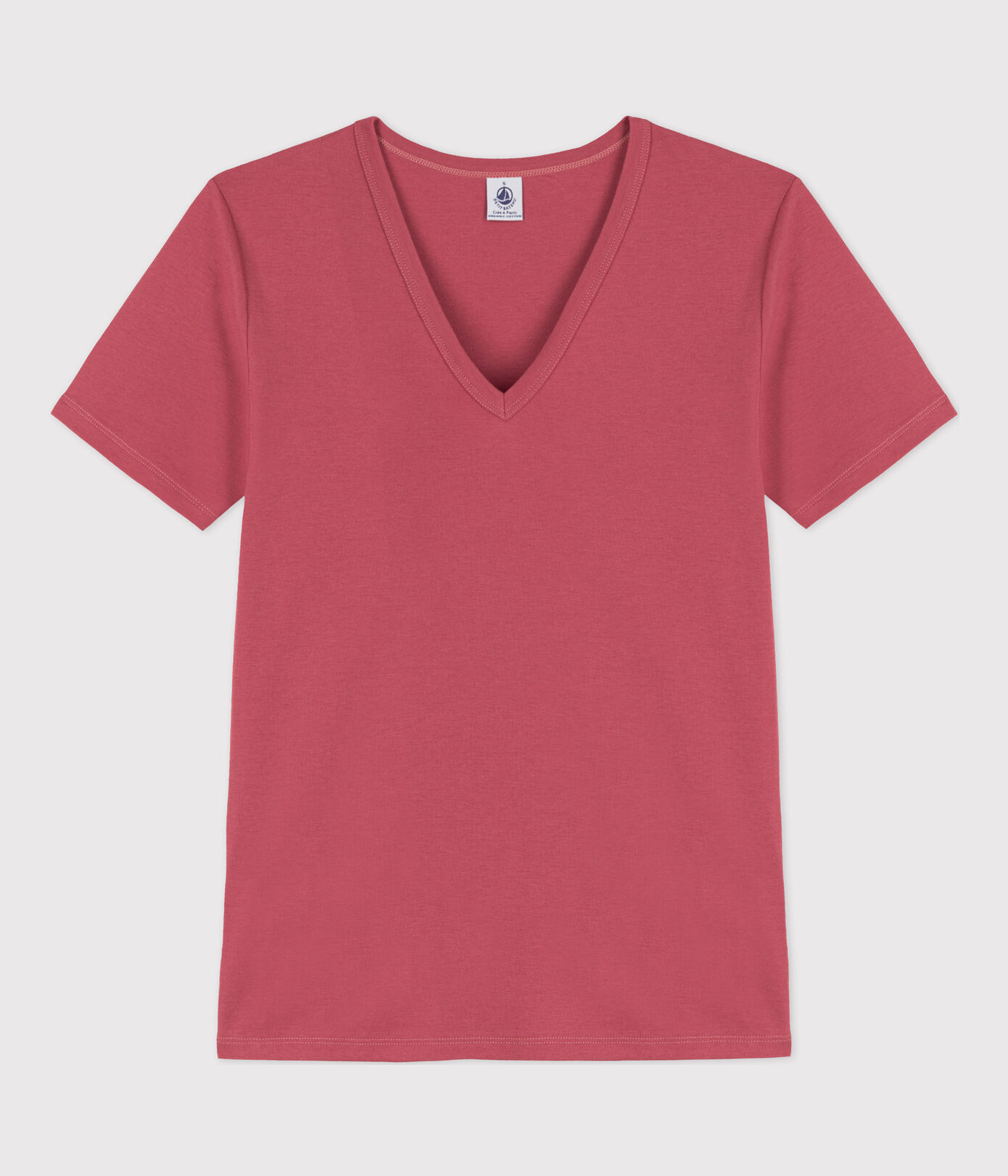 Tee-shirt L'ICONIQUE col V en coton Femme