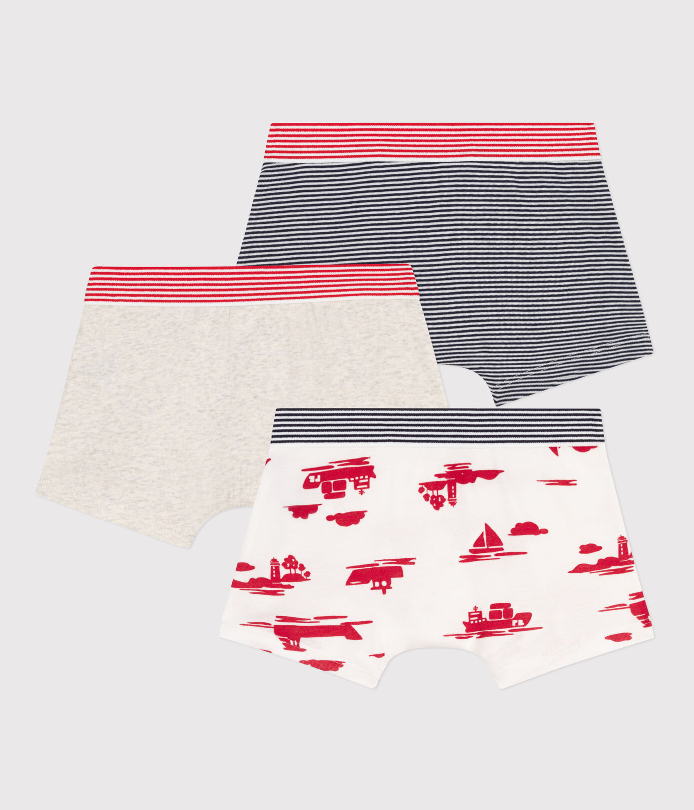 Lot de 3 boxers Le Havre en coton petit garon
