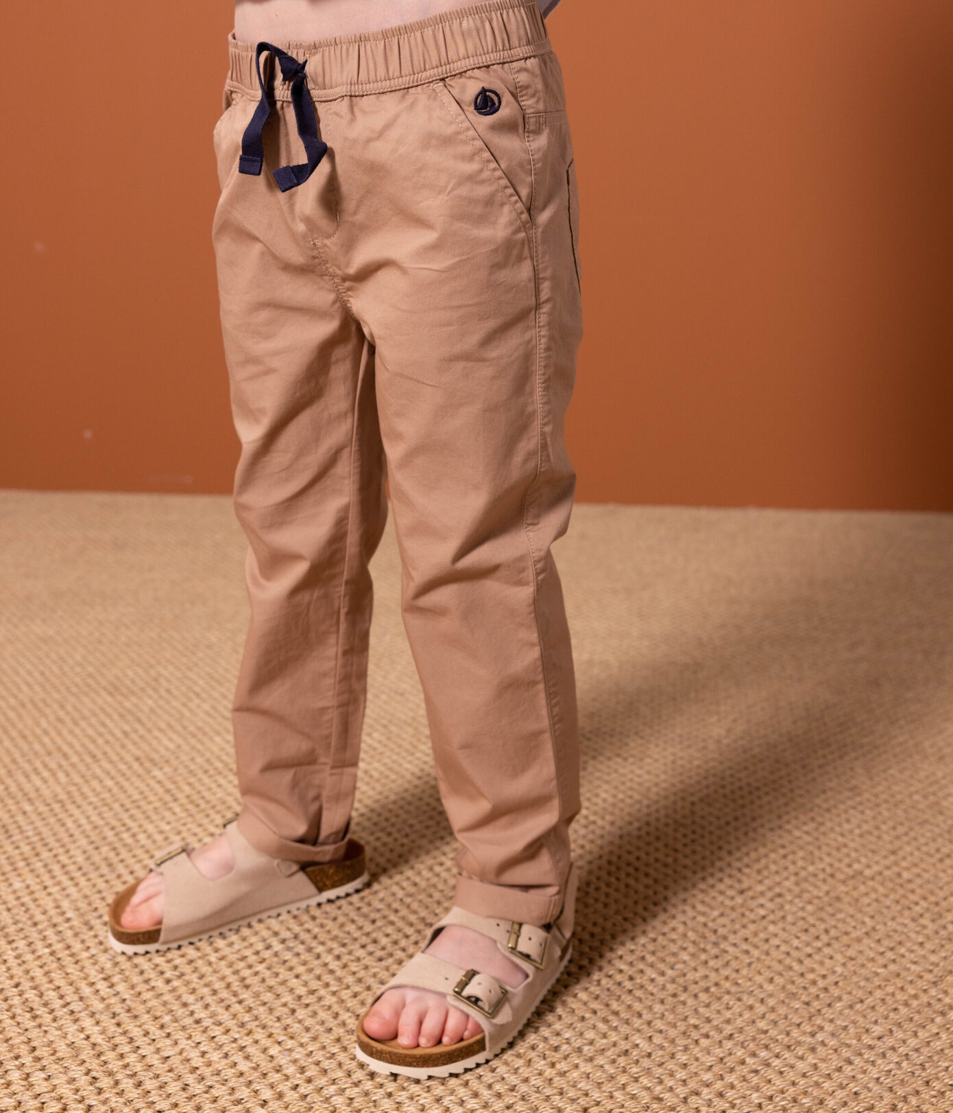 Pantalon regular en serge de coton enfant garon