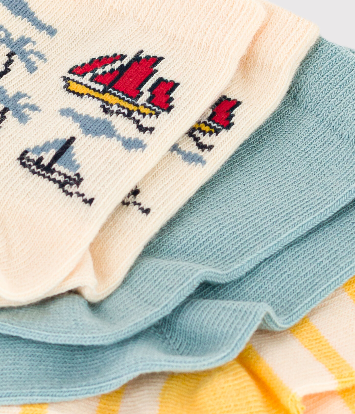 Lot de 3 paires de chaussettes exploratuers en jersey de coton bébé
