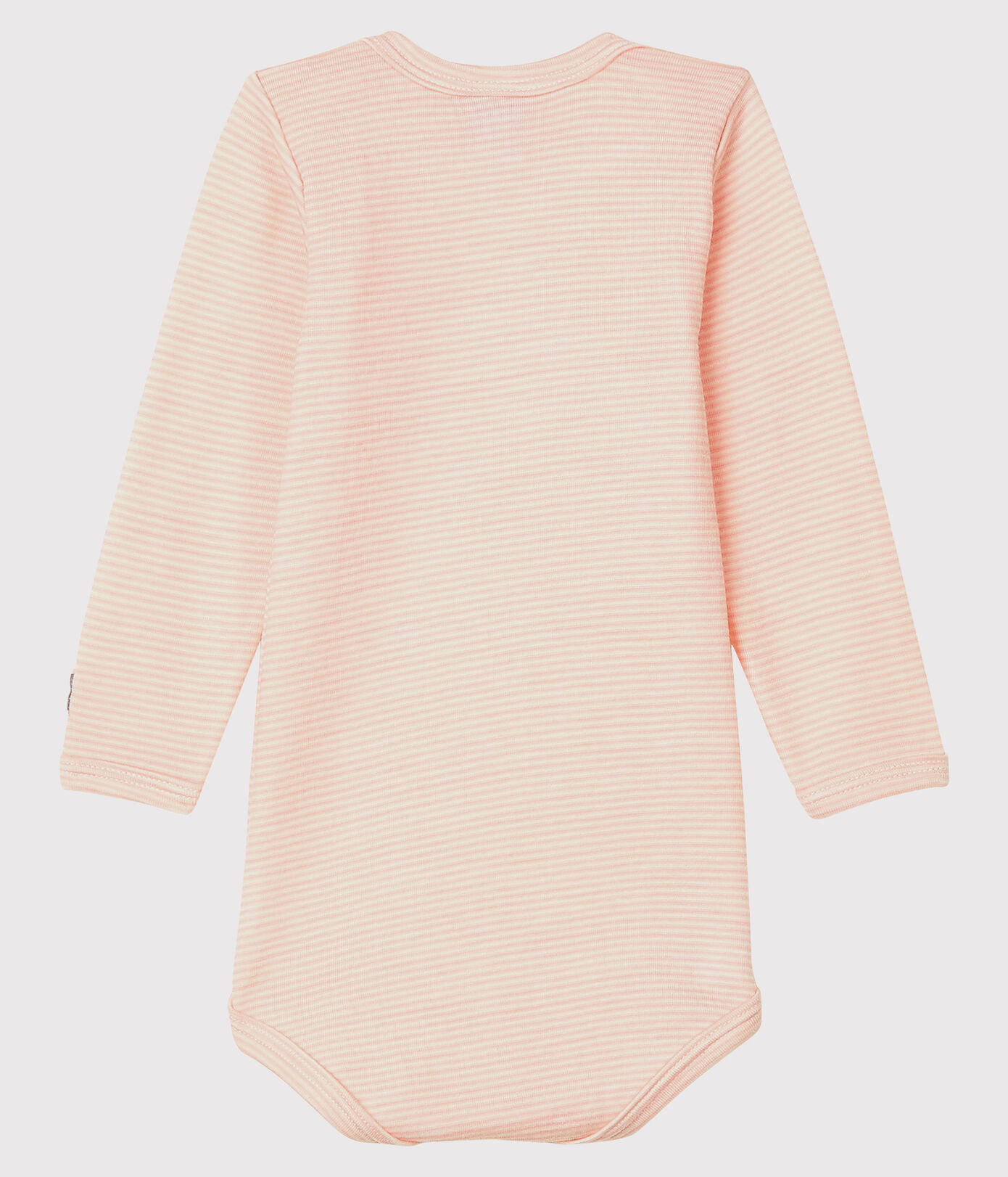 Body manches longues à rayures bébé en laine et coton