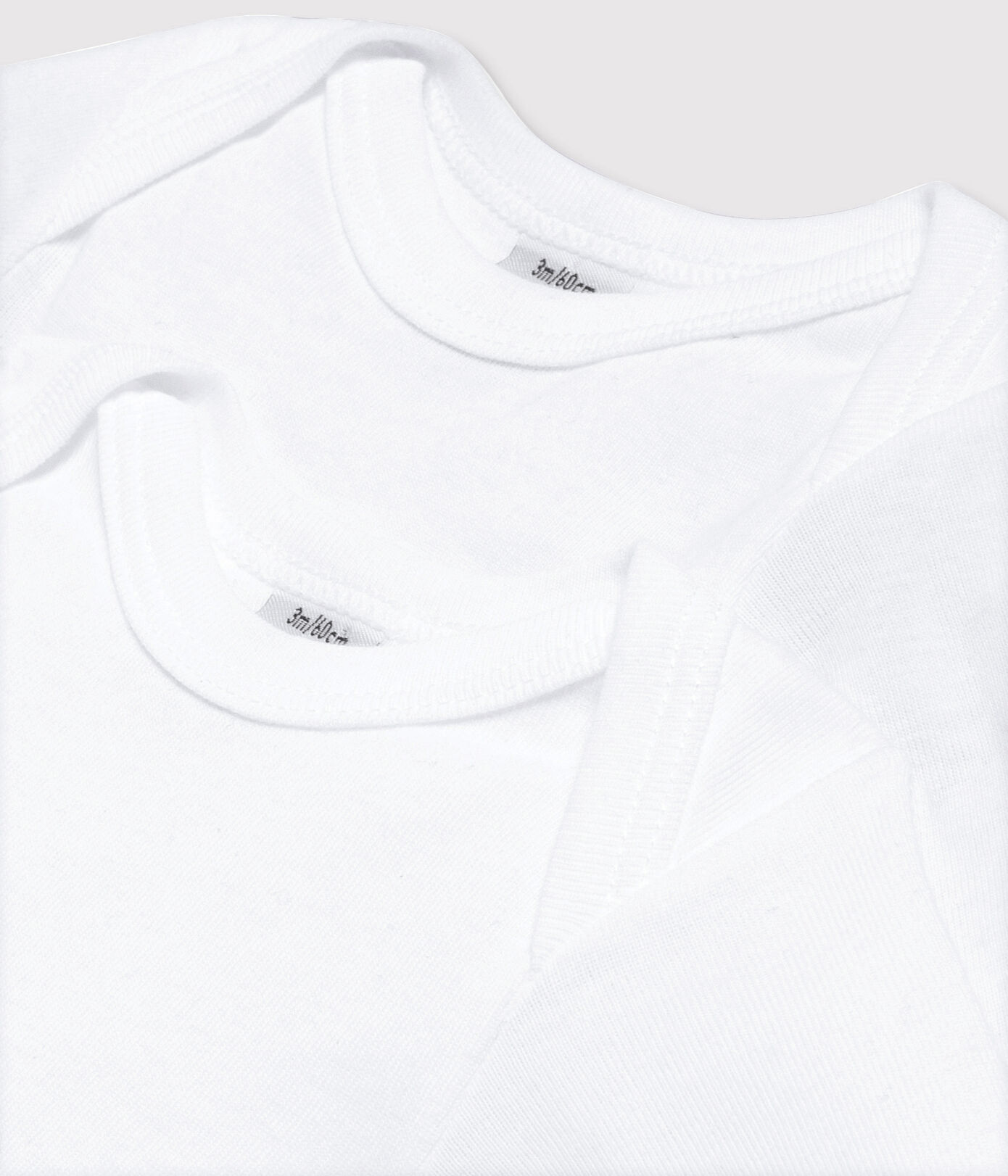 Lot de 2 bodies blancs manches longues bébé