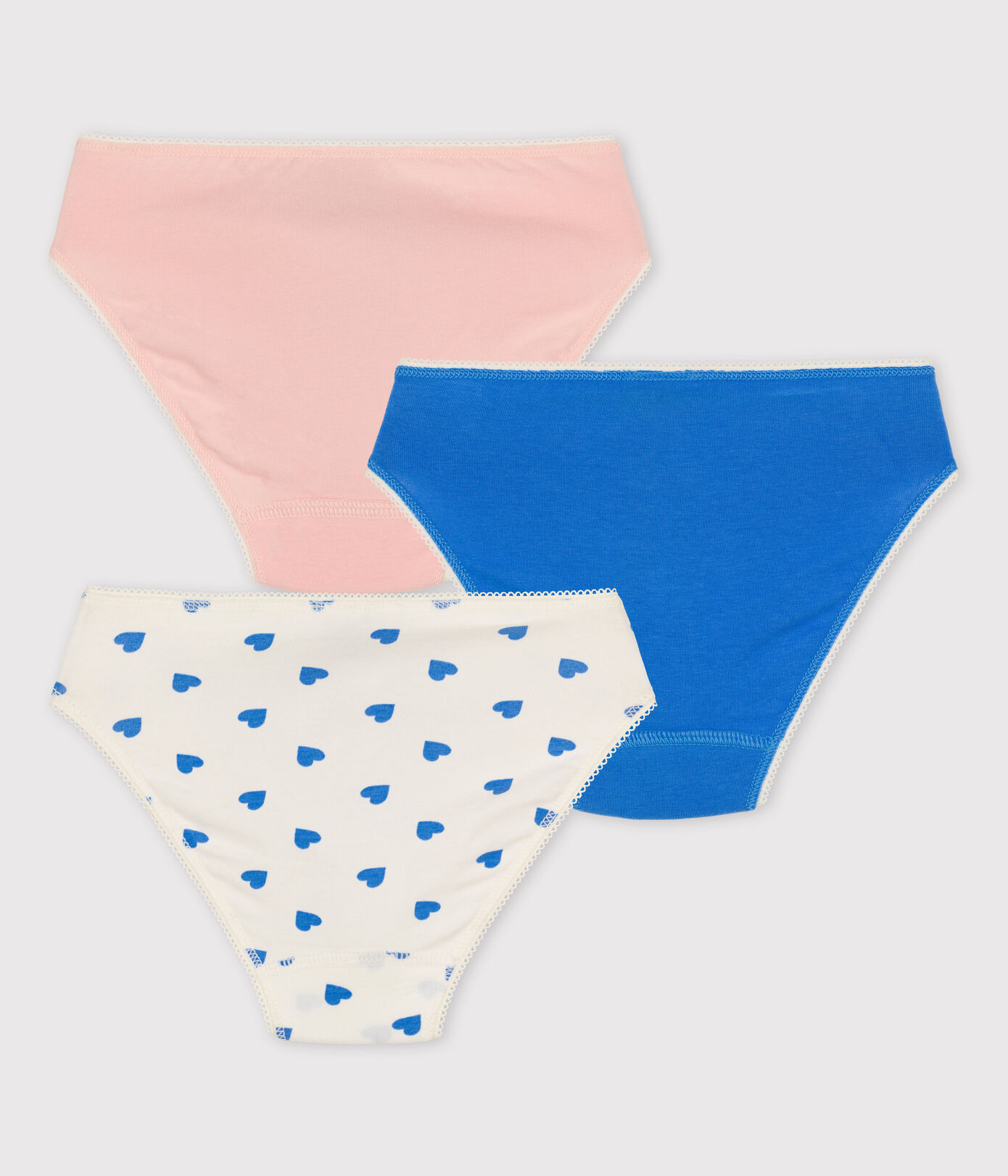Lot de 3 culottes curs petite fille en coton et élasthanne