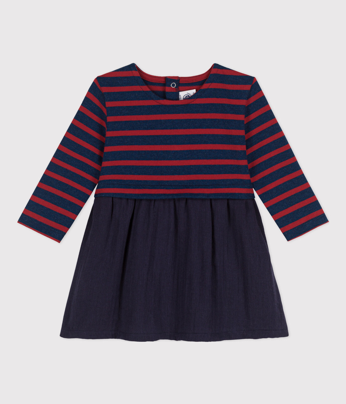 Robe manches longues bébé bimatière