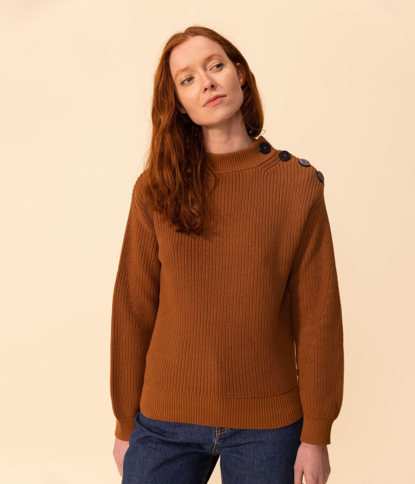 Pull en cte anglaise en coton Femme