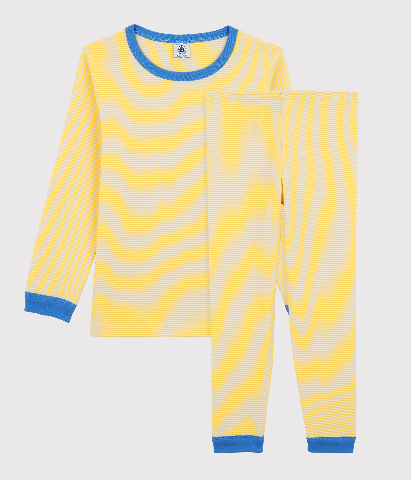Pyjama rayé milleraies petite fille/petit garon en coton biologique
