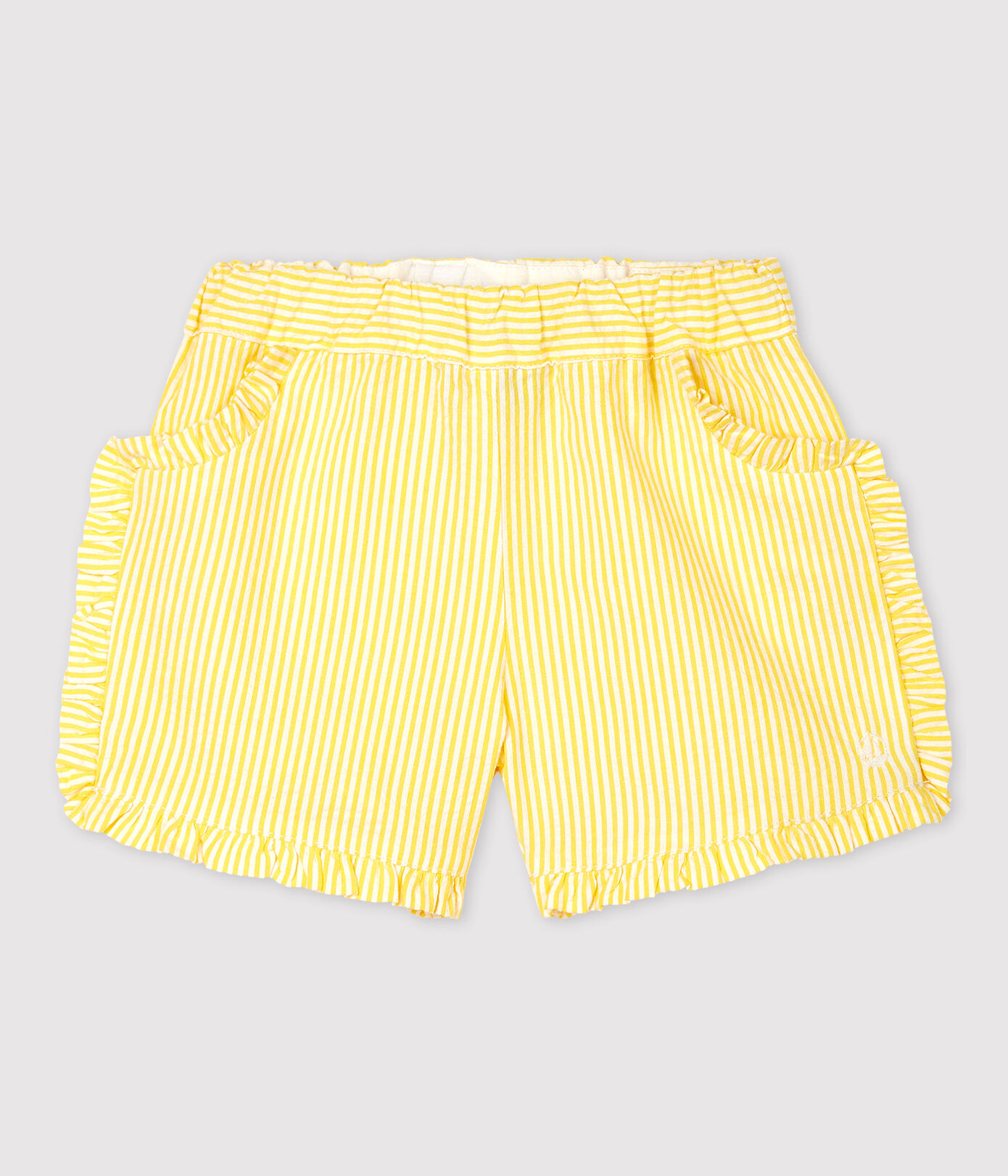 Short rayé en seersucker bébé fille