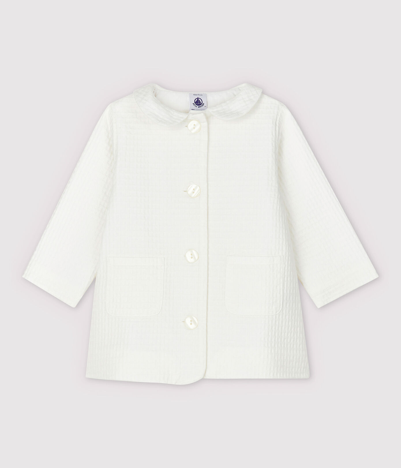 Veste cérémonie en chane et trame bébé fille