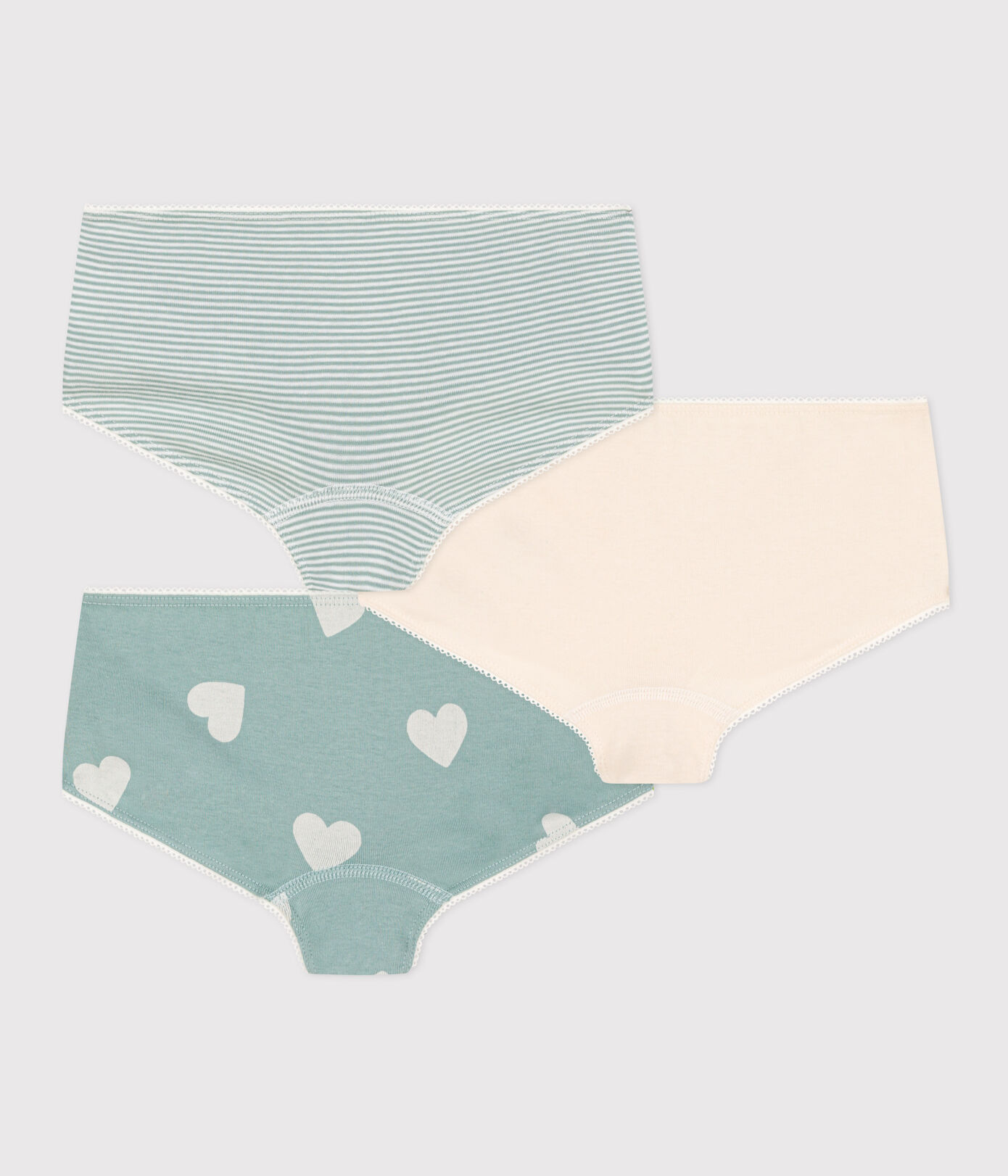 Lot de 3 shorties cur en coton petite fille