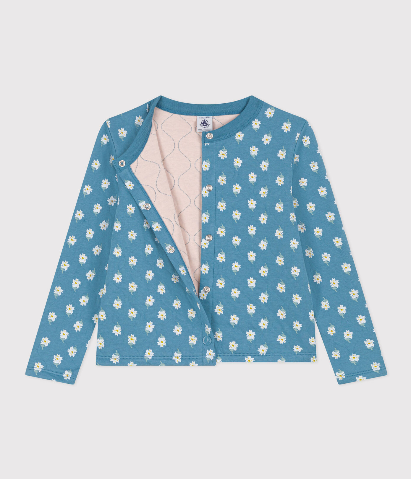 Cardigan imprimé en tubique matelassé enfant fille