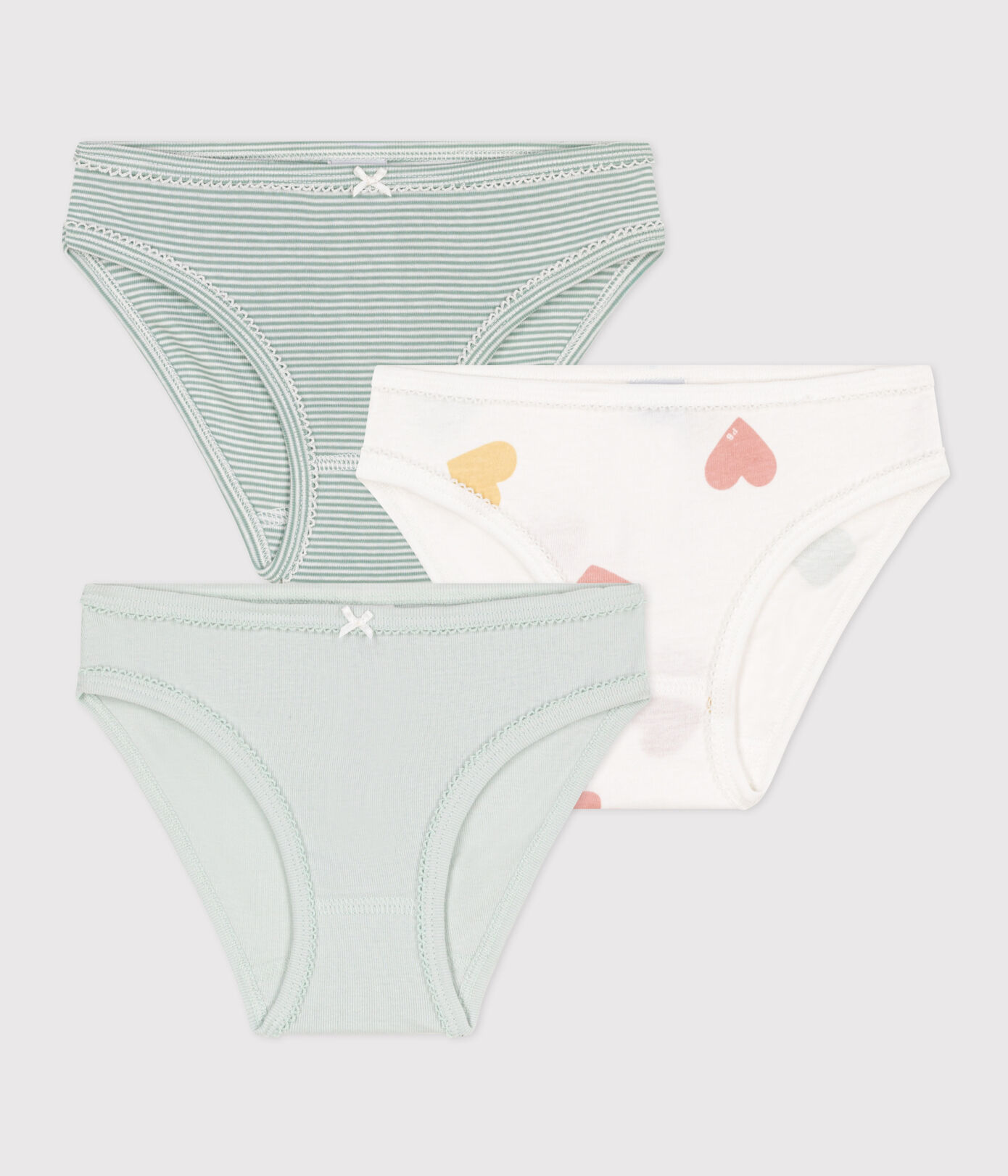Lot de 3 culottes cur en coton petite fille
