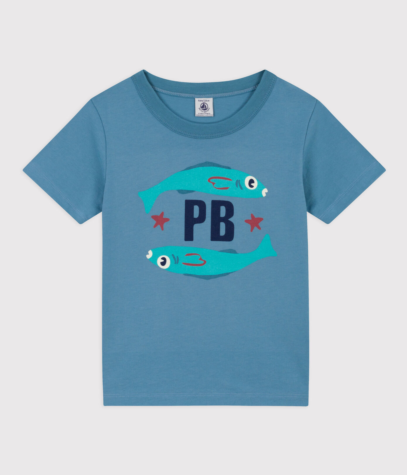 Tee-shirt manches courtes en coton enfant garon