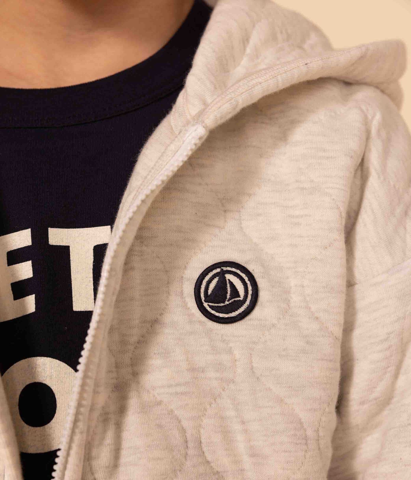 Sweatshirt zippé à capuche en tubique matelassé enfant fille / garon