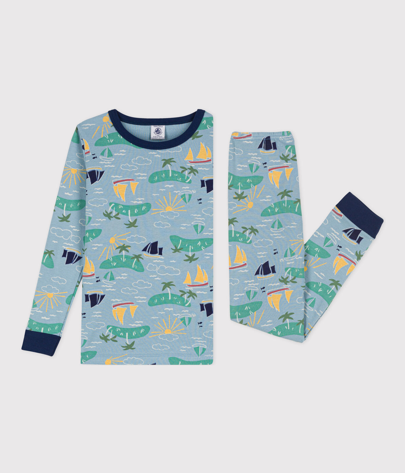 Pyjama ajusté explorateur en coton petite fille/petit garon