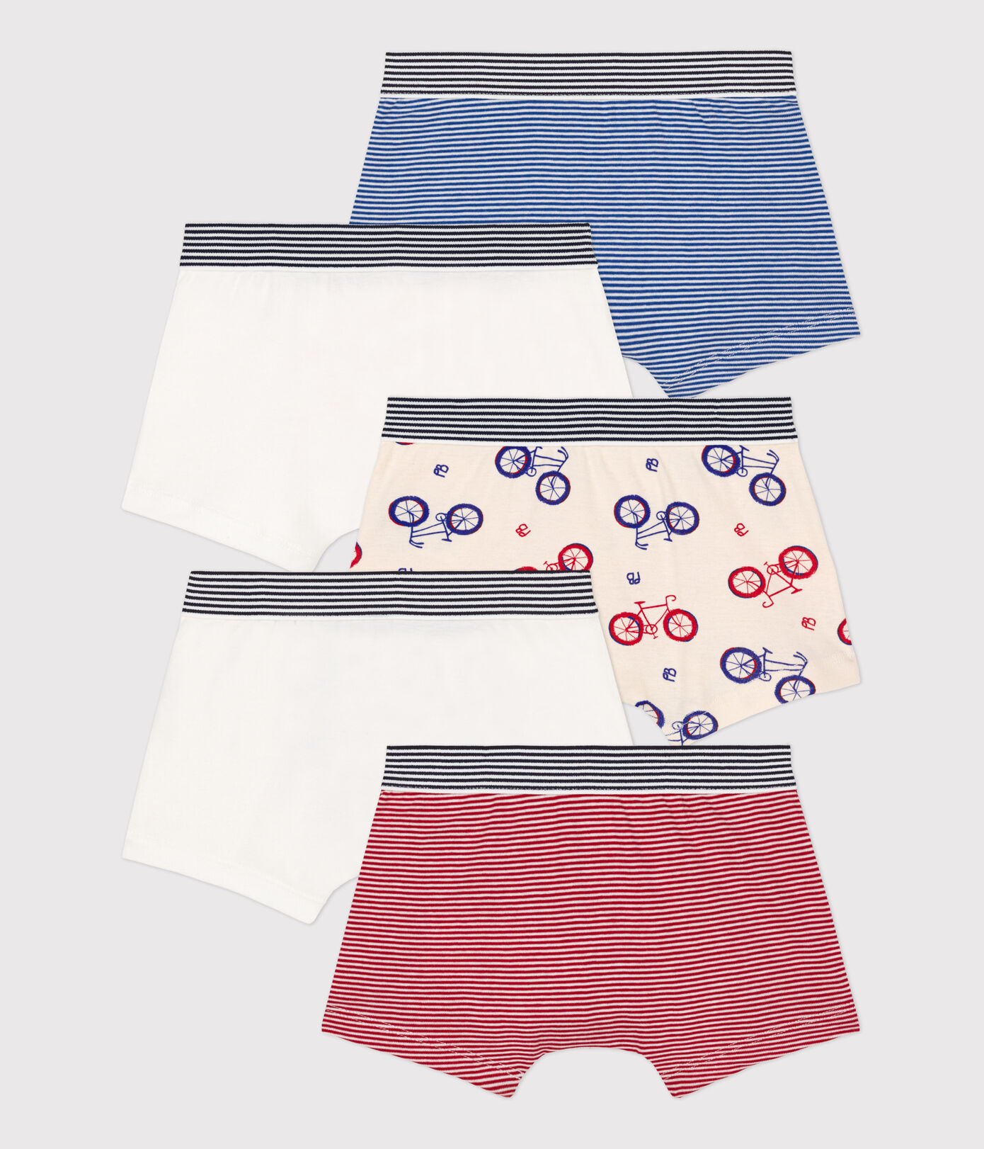 Lot de 5 boxers vélo petit garon en coton
