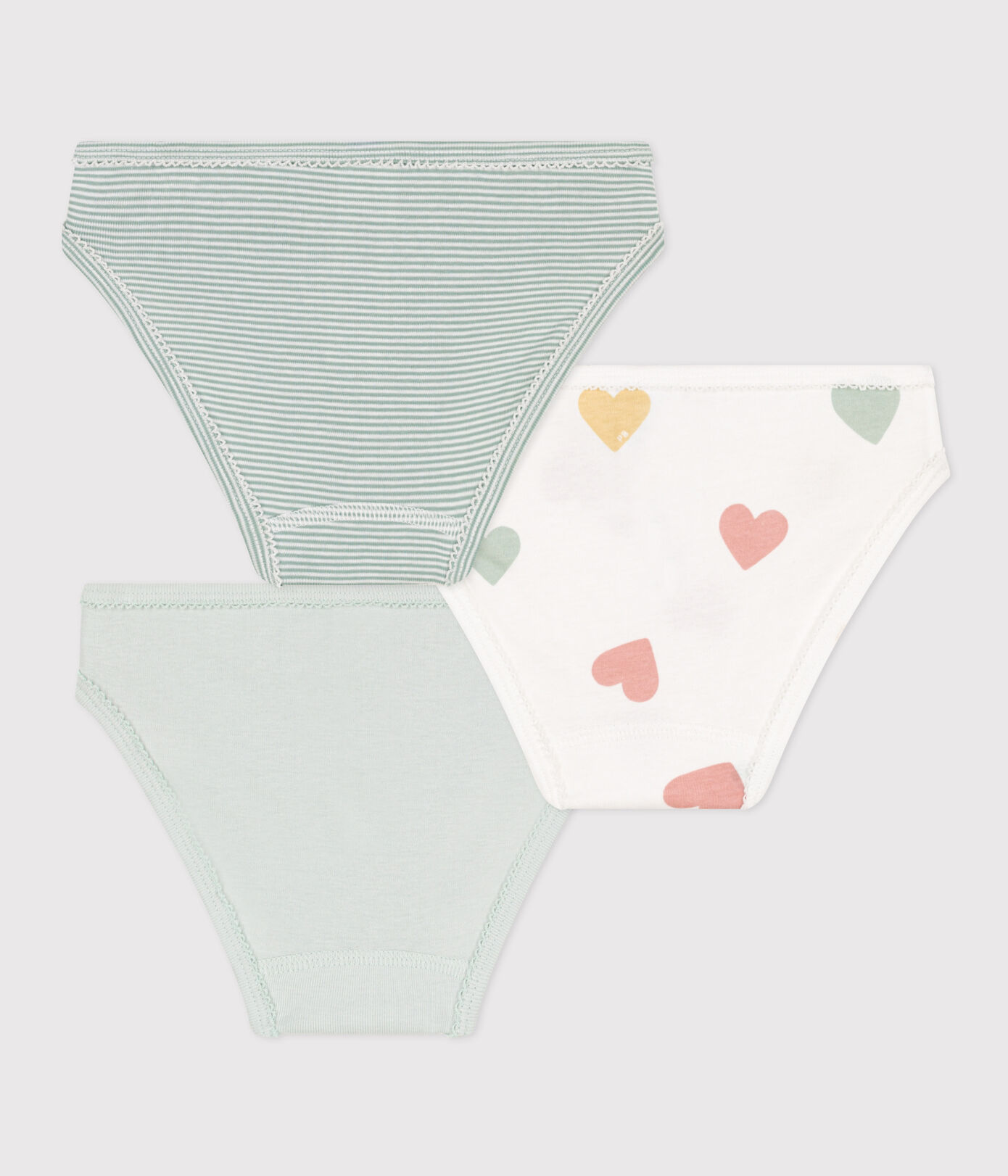 Lot de 3 culottes cur en coton petite fille