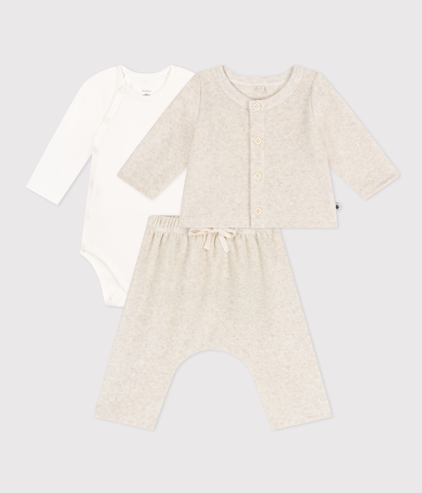 Ensemble en velours et body bébé