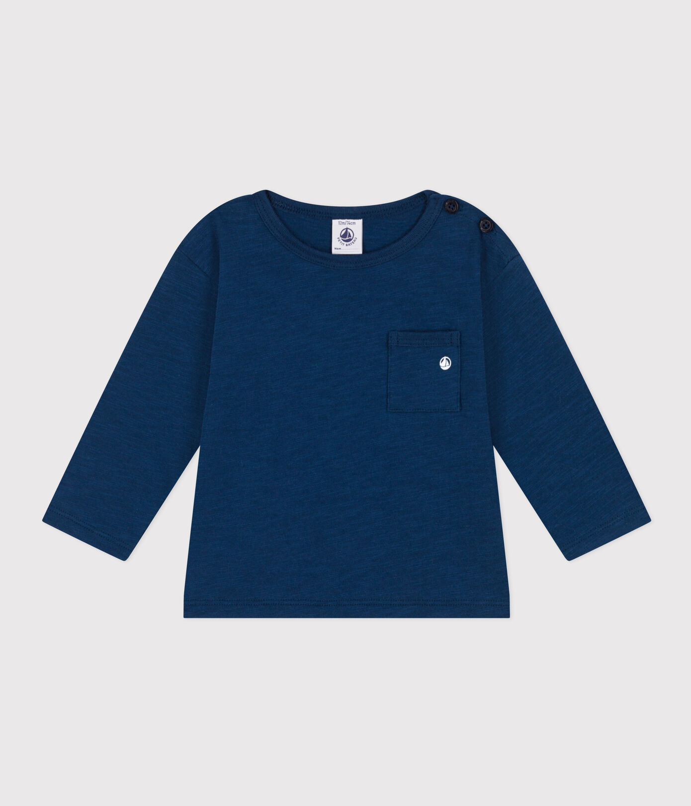 Tee-shirt manches longues en jersey flammé bébé